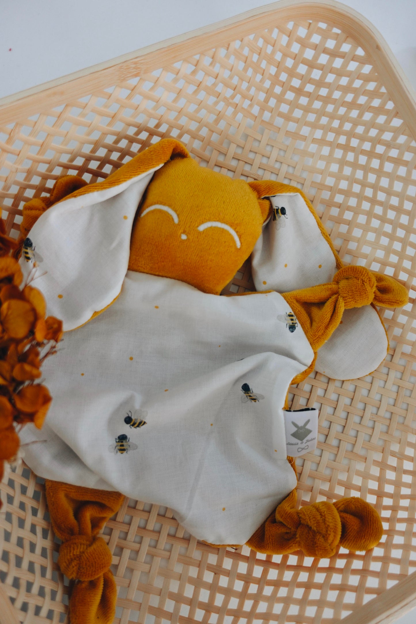 Doudou Velours Chouchou – Abeilles