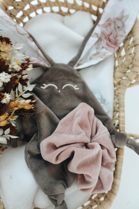 Doudou Velours Mini Noeuds - Sweet Bunny