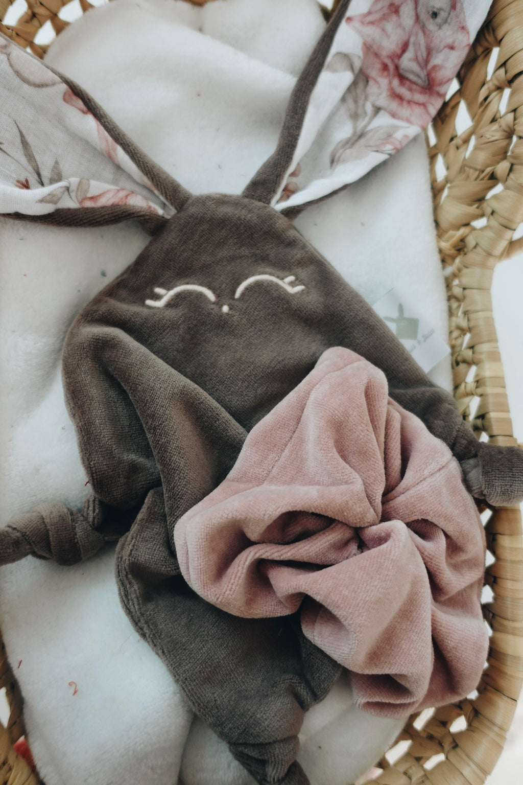 Doudou Velours Mini Noeuds - Sweet Bunny