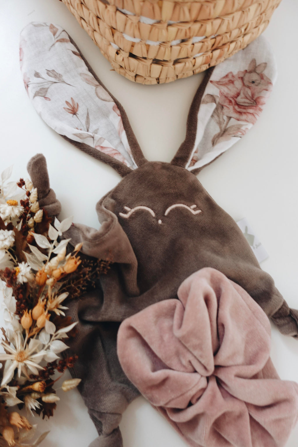 Doudou Velours Mini Noeuds - Sweet Bunny