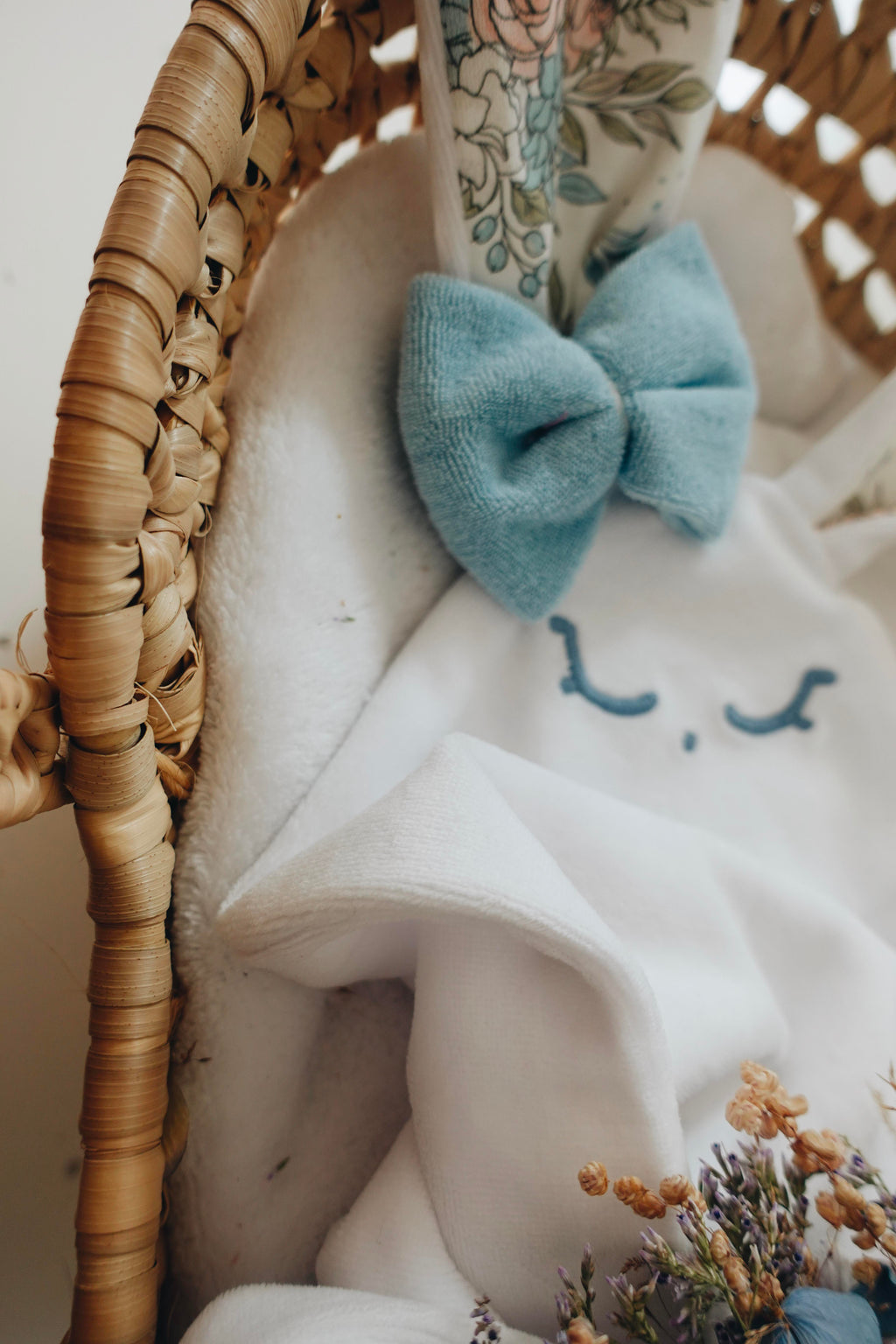 PROTOTYPE - Doudou Velours Cocooning Noeuds - Garden Bunnies