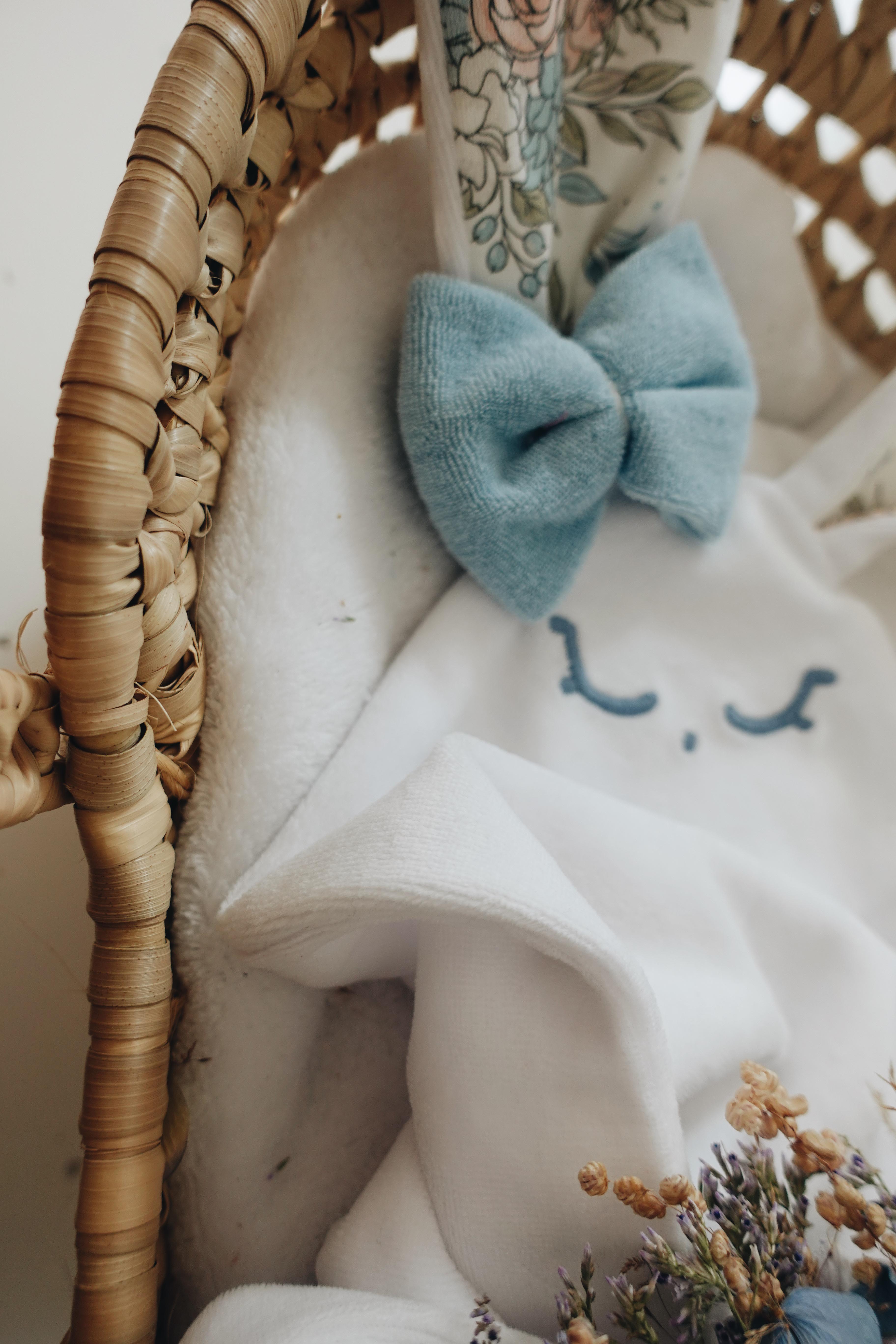 PROTOTYPE - Doudou Velours Cocooning Noeuds - Garden Bunnies