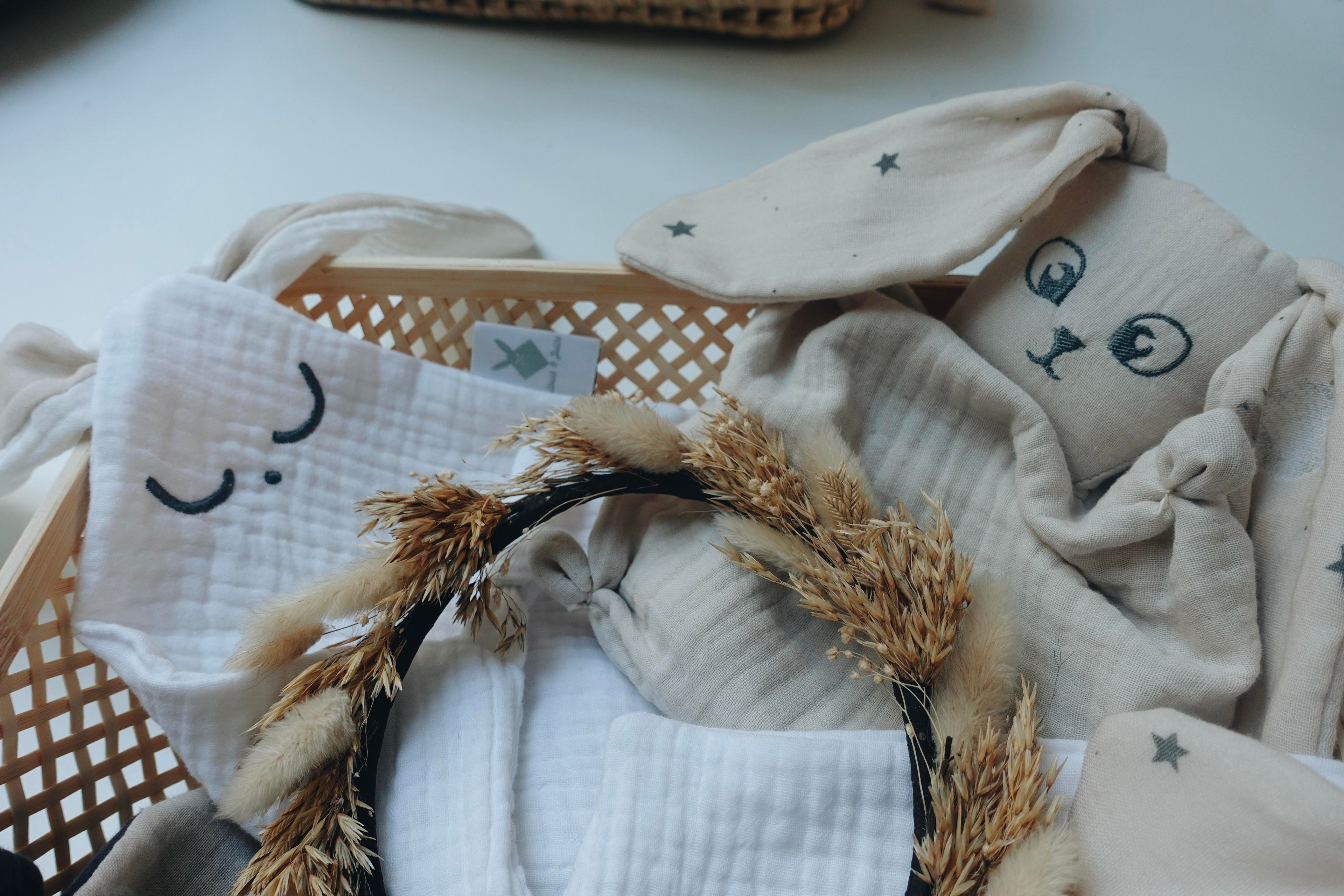 Doudou Lange Mini Noeuds - Moutons