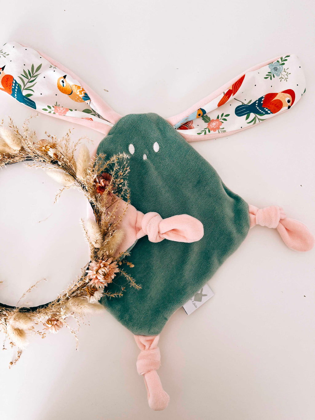 Doudou Velours Mini Noeuds - Singing Birds