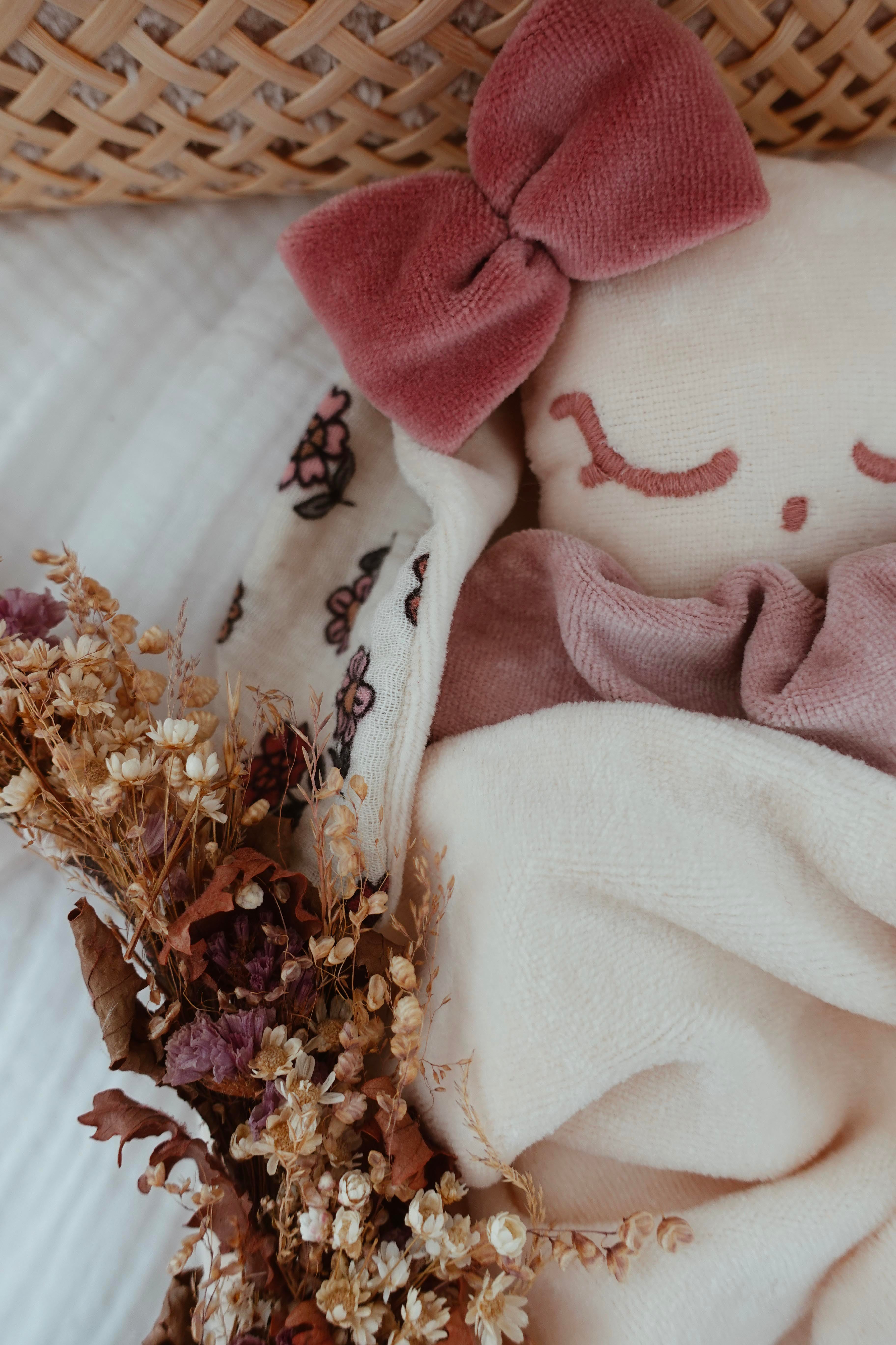Doudou Velours Câlin Noeuds - Vintage Floral