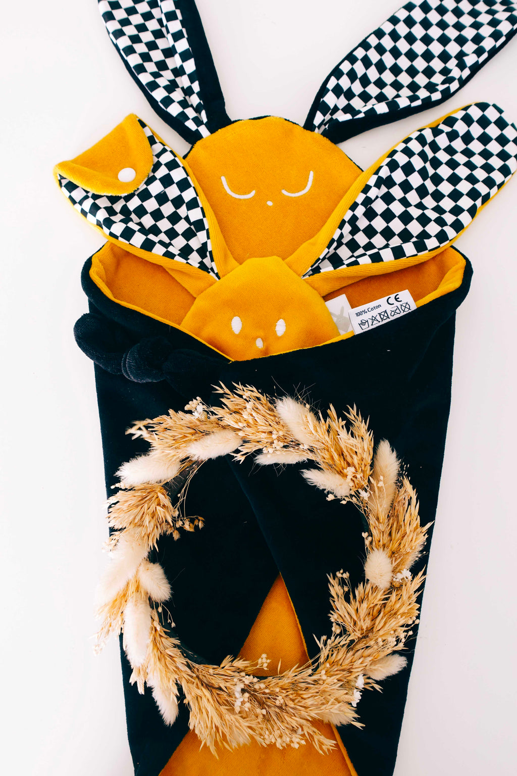 Doudou Velours Cocooning Noeuds - Chessboard