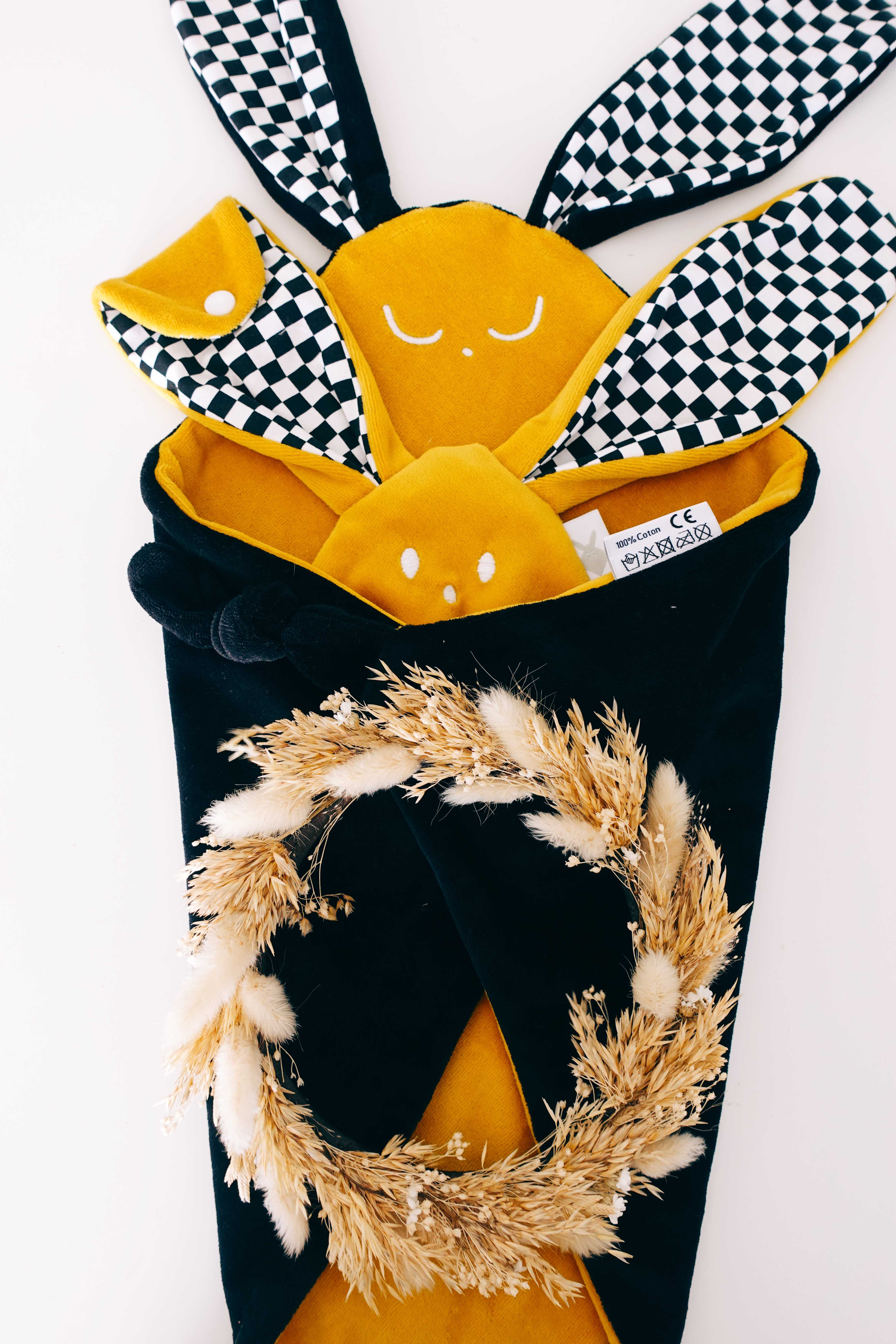 Doudou Velours Cocooning Noeuds - Chessboard