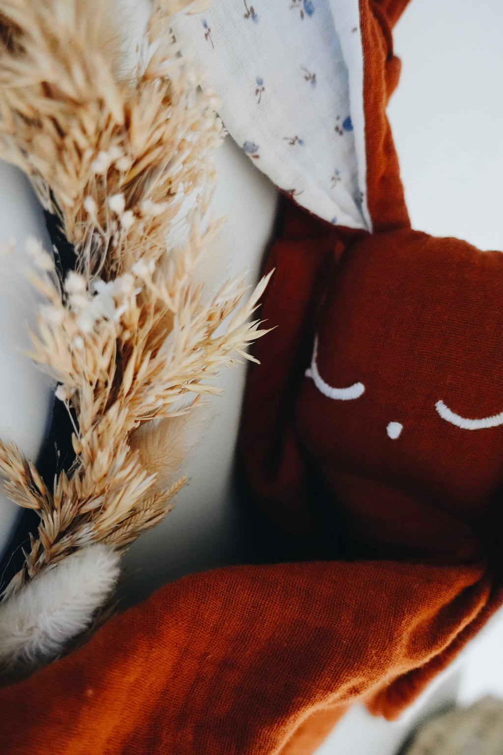 Doudou Lange Câlin Noeuds - Blue Leaves