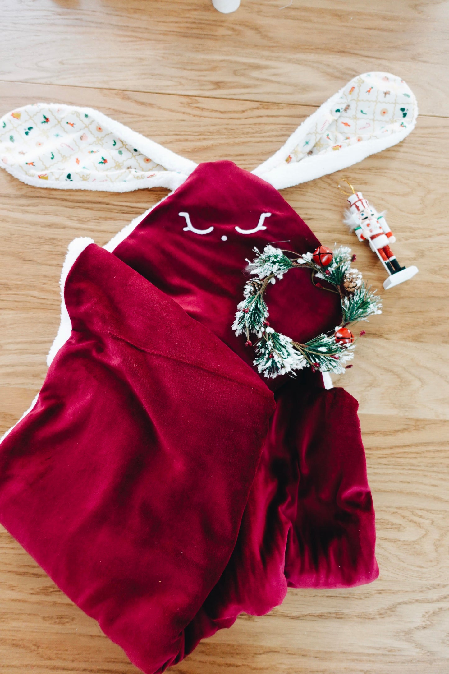 Couverture Velours Noeuds 60x60cm - Holiday Argyle