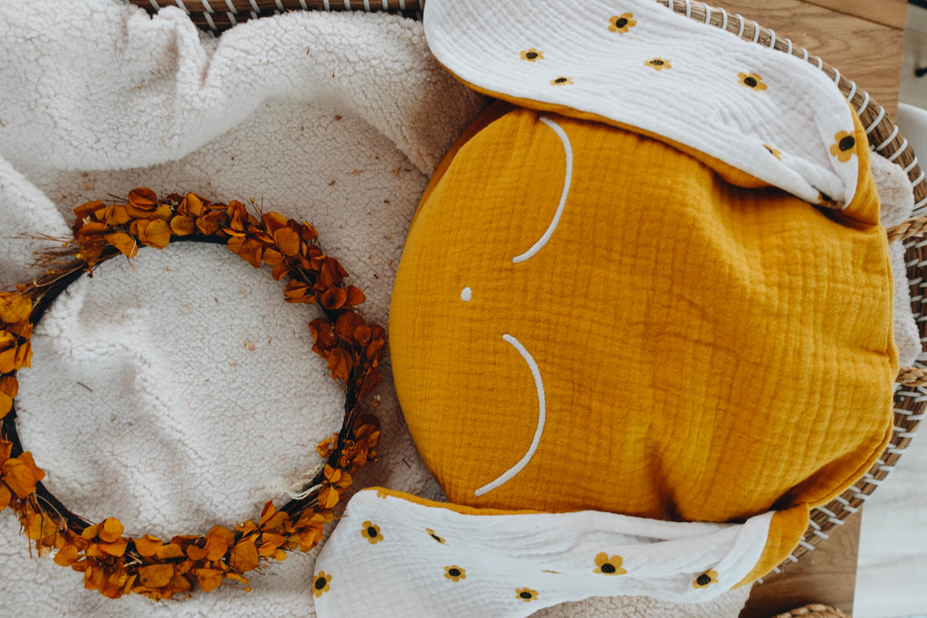 Petit Coussin Lange - Yellow Daisies