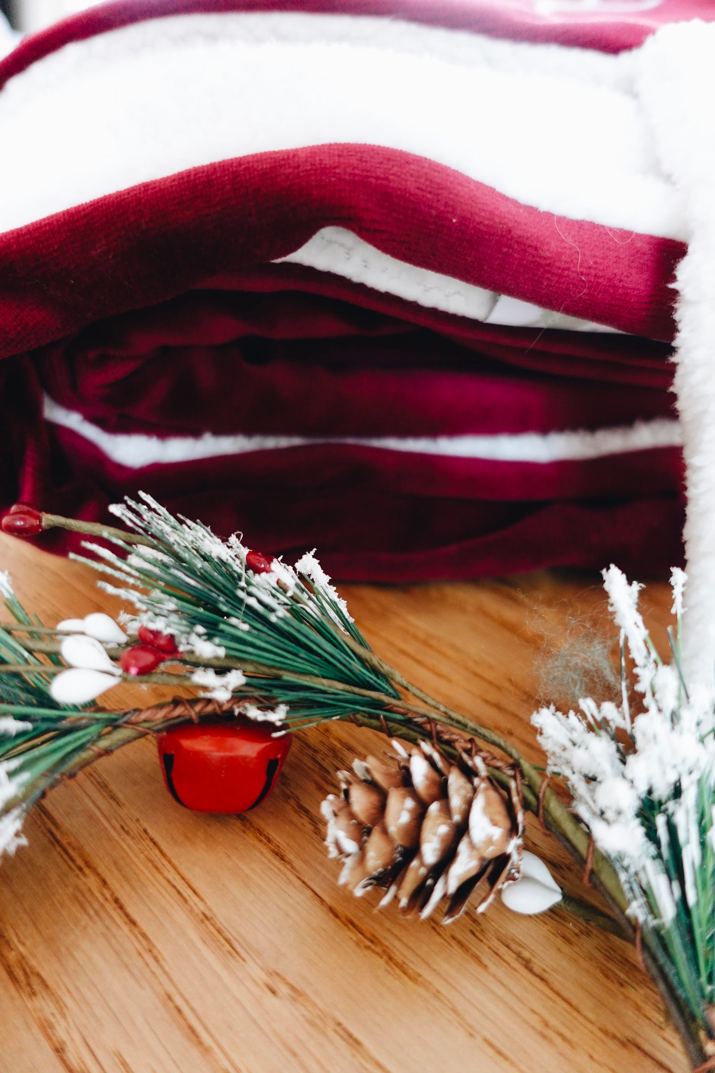 Couverture Velours Noeuds 60x60cm - Holiday Argyle