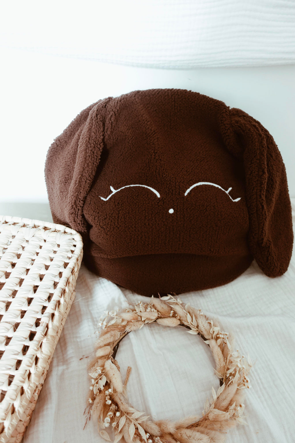 Petit Coussin Moumoute Pure - Épaisse Châtaigne