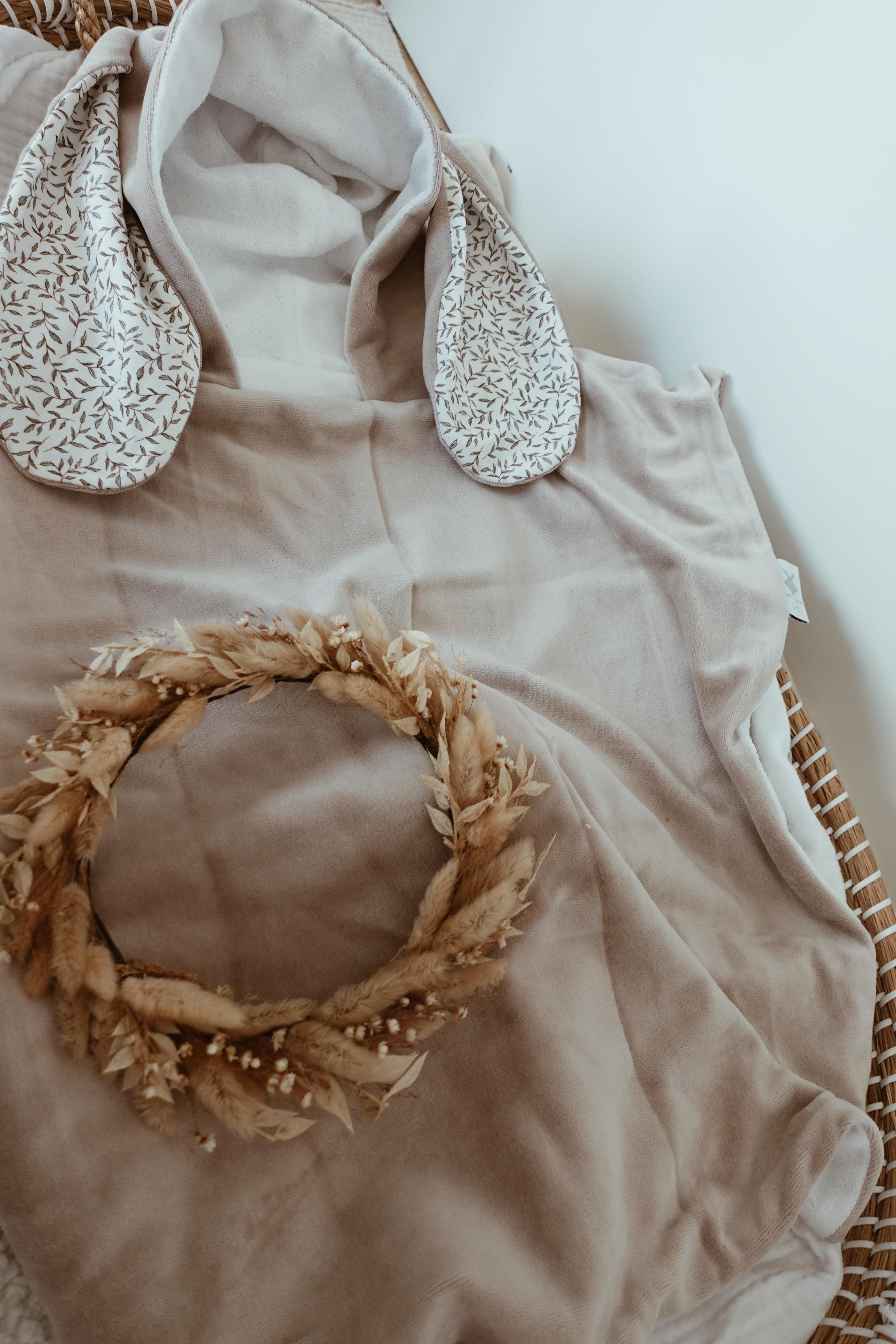 Poncho de bain Velours - Green Leaves