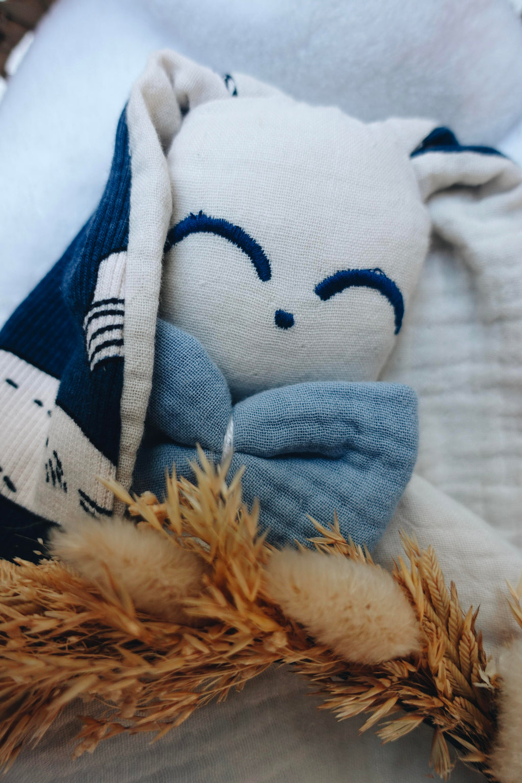 Doudou Lange Câlin Noeuds - Blue Swan