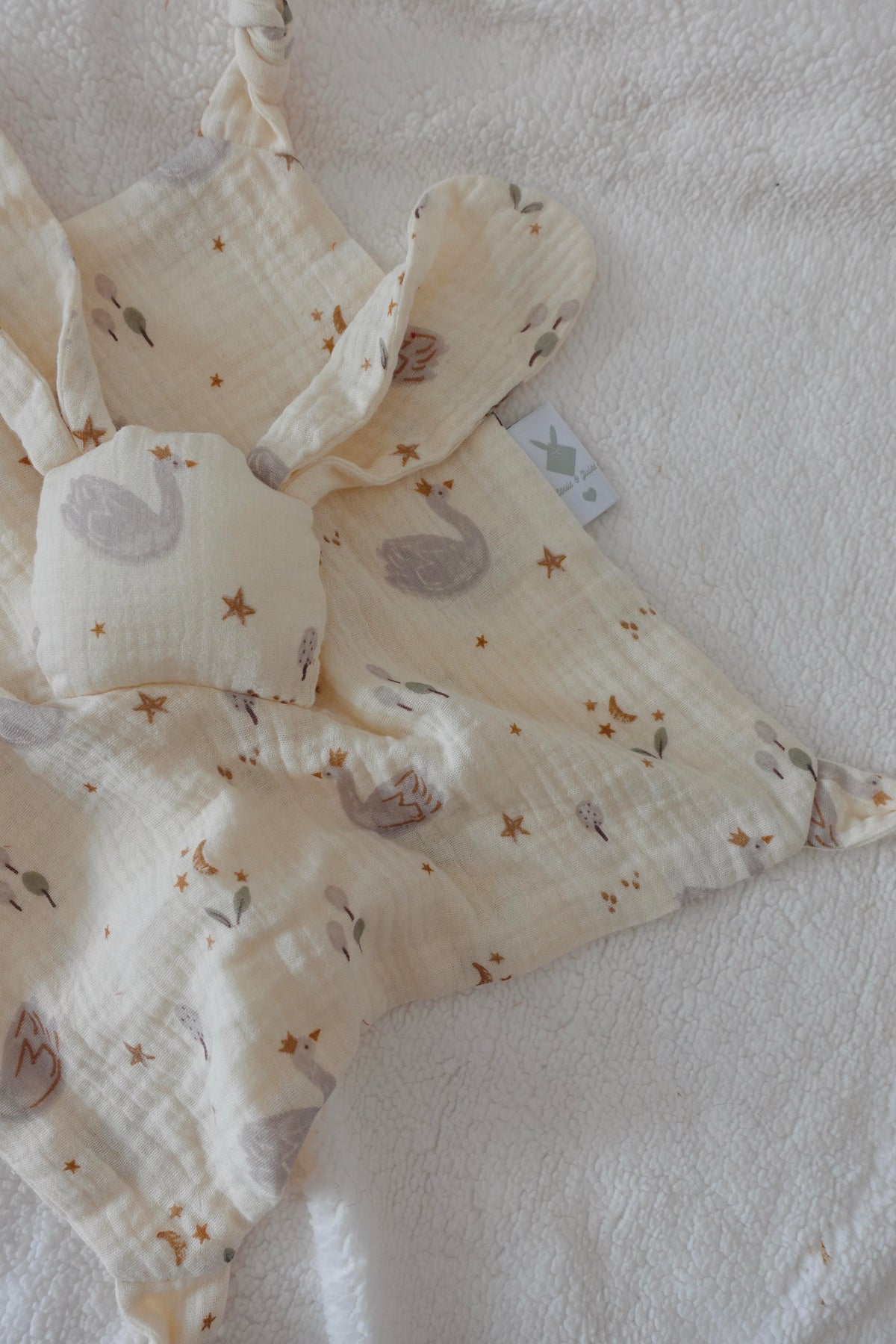 Doudou Lange Câlin Noeuds Pièce Unique - Soft Swan