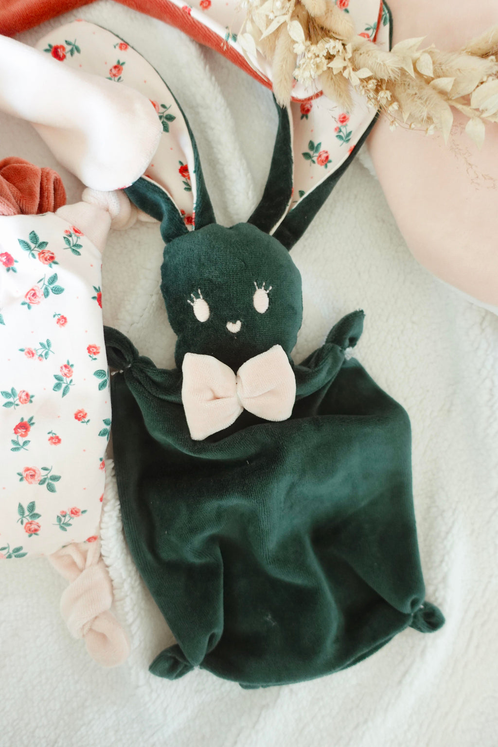 Bouillotte noyaux de cerise velours - Pink Roses