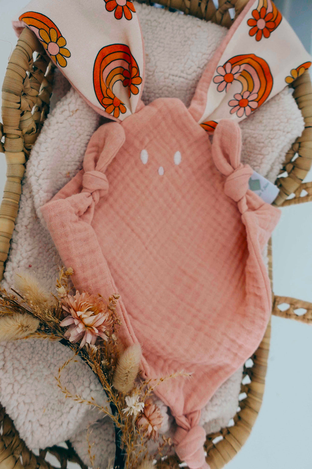 Doudou Lange Mini Noeuds - Flower Rainbow