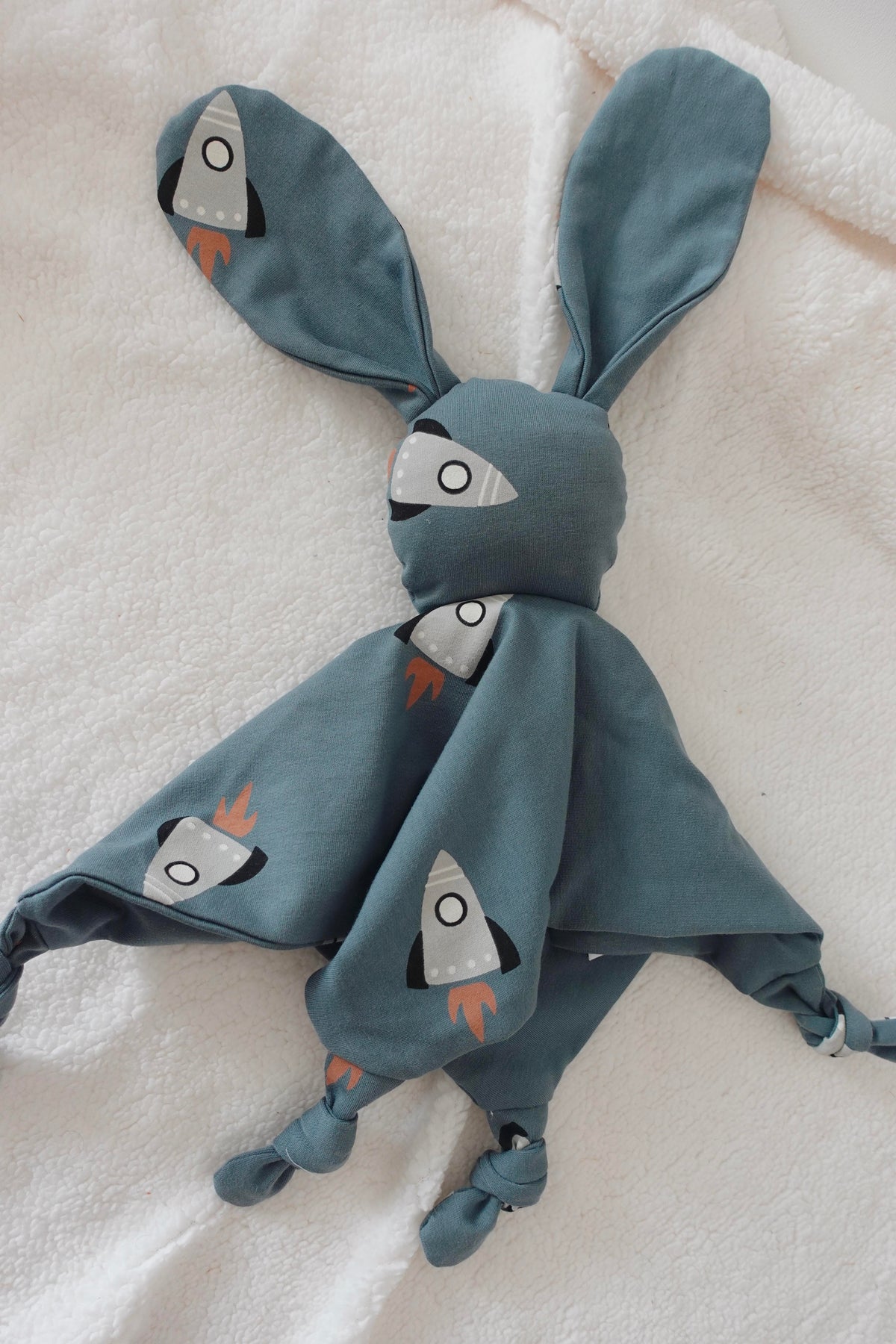 Doudou Jersey Câlin Noeuds Pièce Unique - Blue Rocket