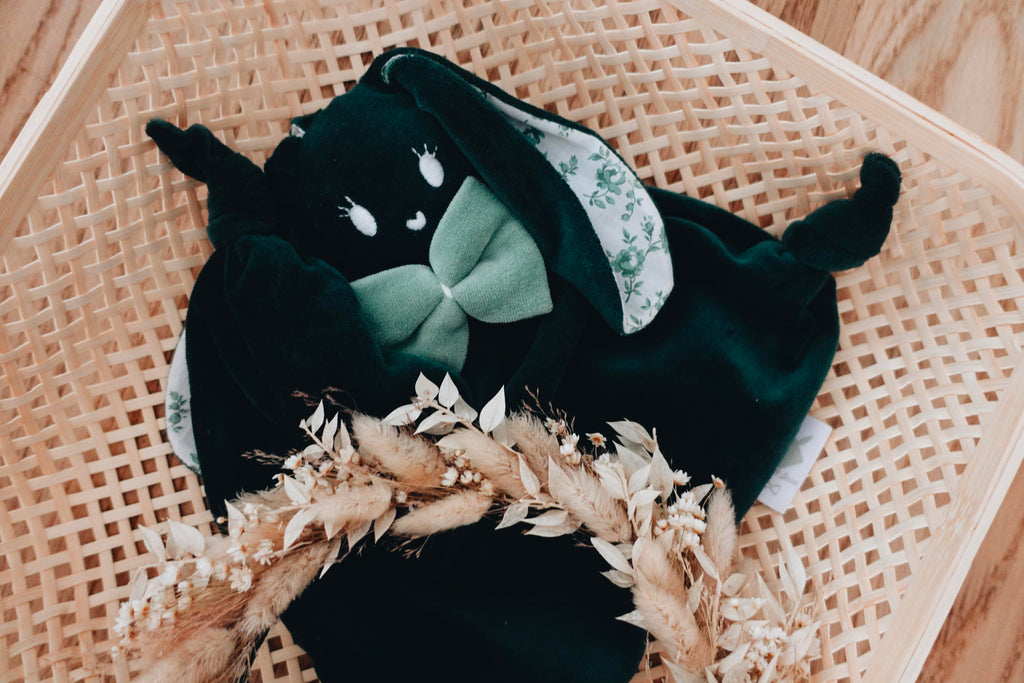 PROTOTYPE - Doudou Velours Gaufrette - Roses d'Antan