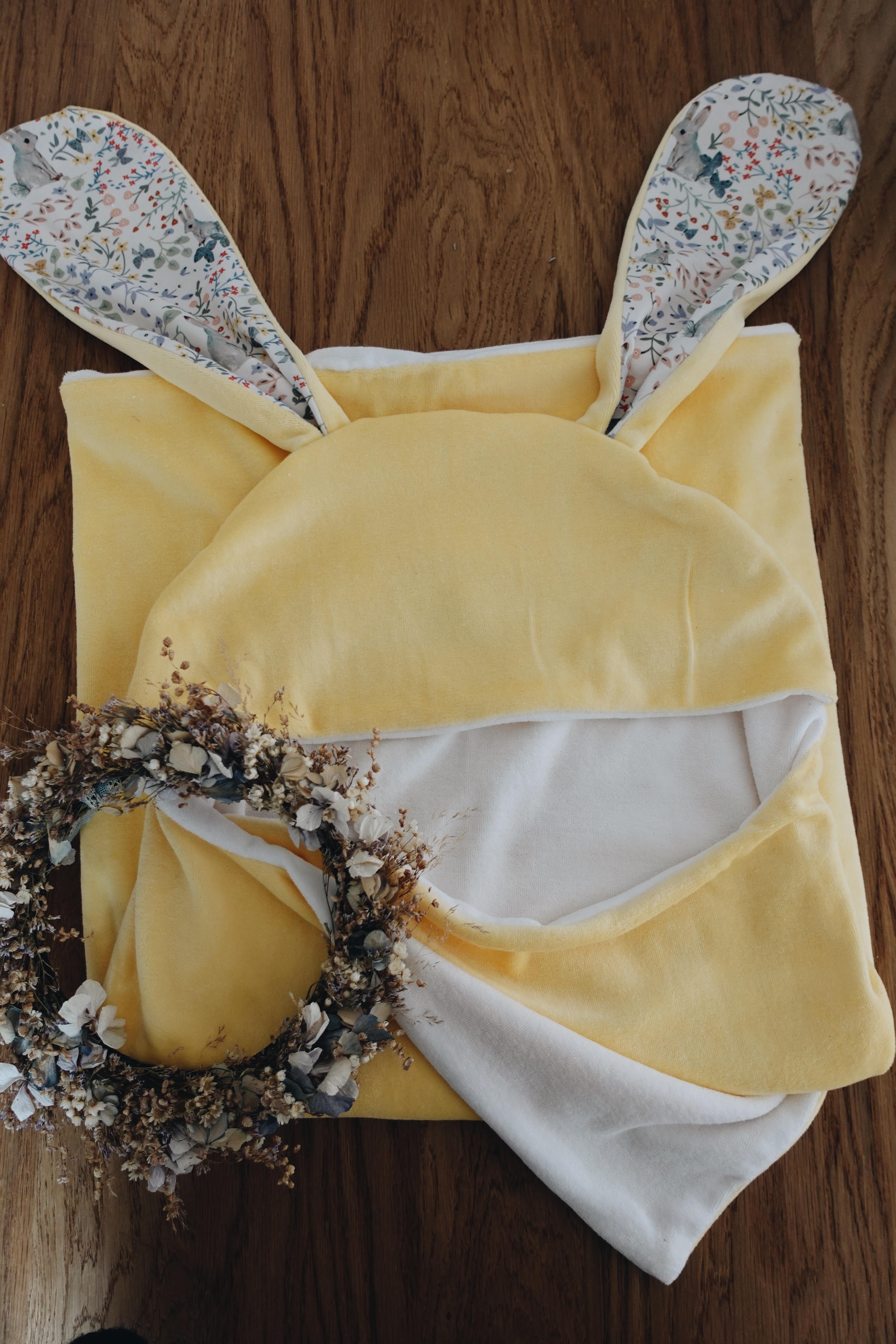 PROTOTYPE - Cape de bain Velours - Cottontails Blossom