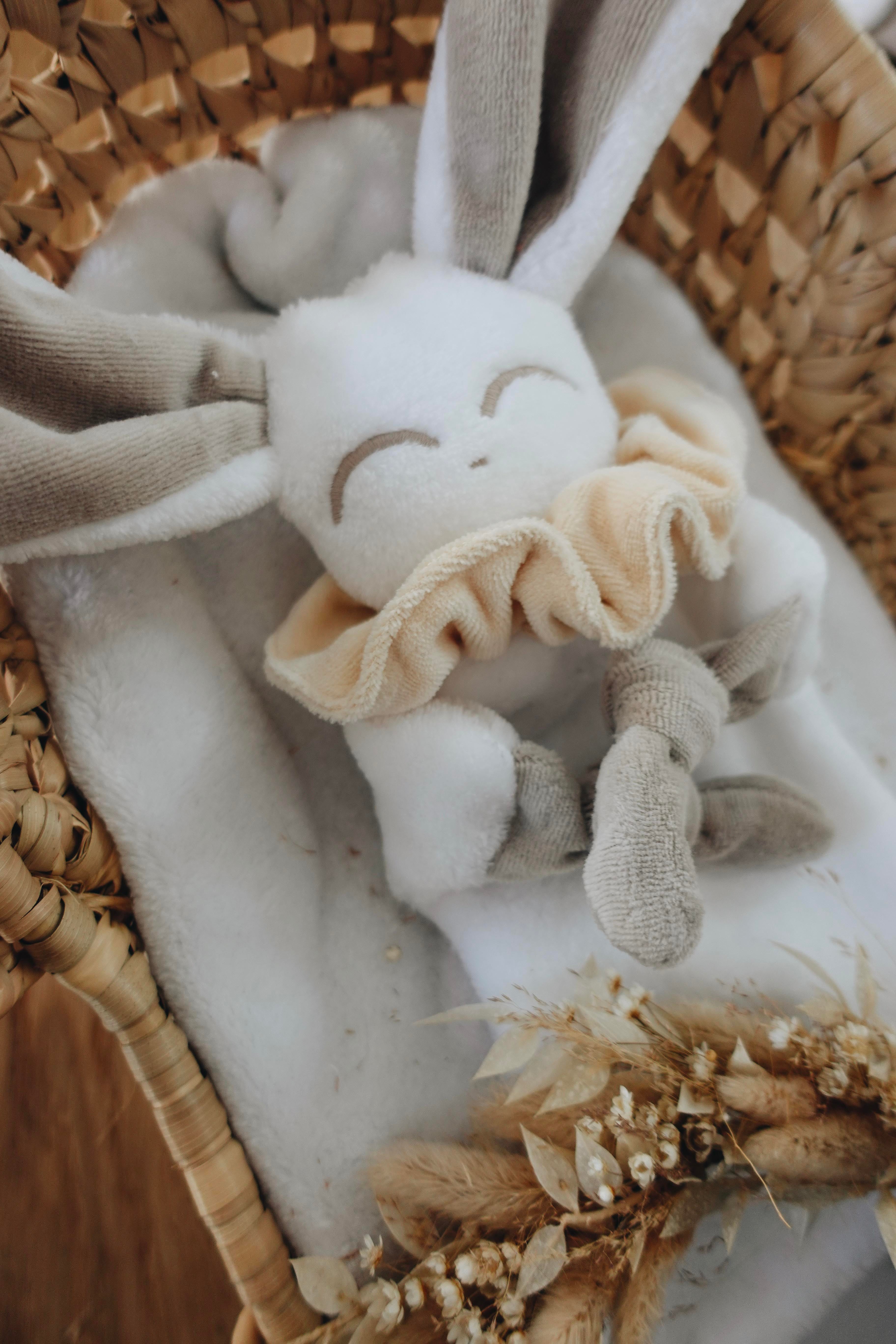 Doudou Toudoux Sable/Blanc