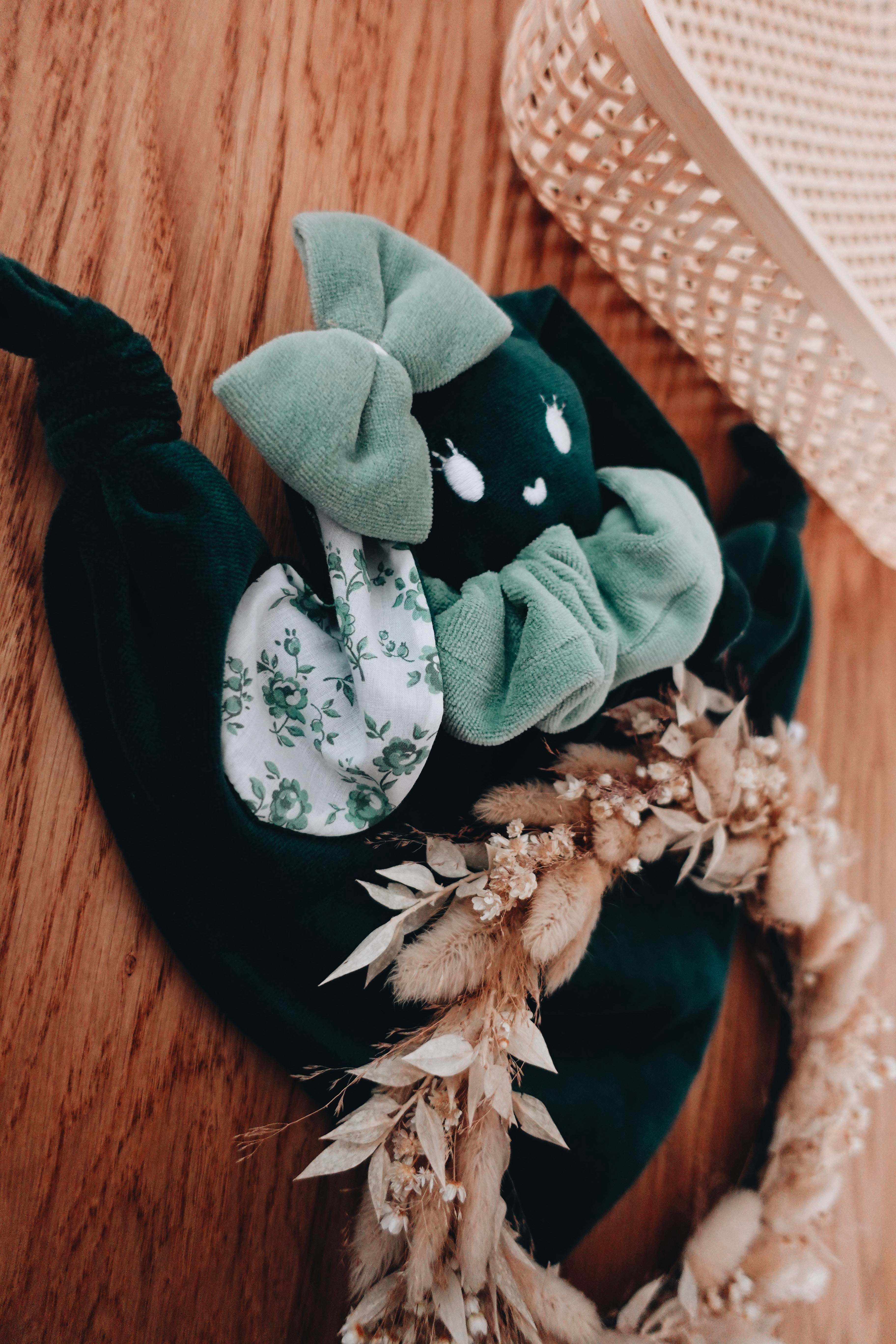 PROTOTYPE - Doudou Velours Gaufrette - Roses d'Antan