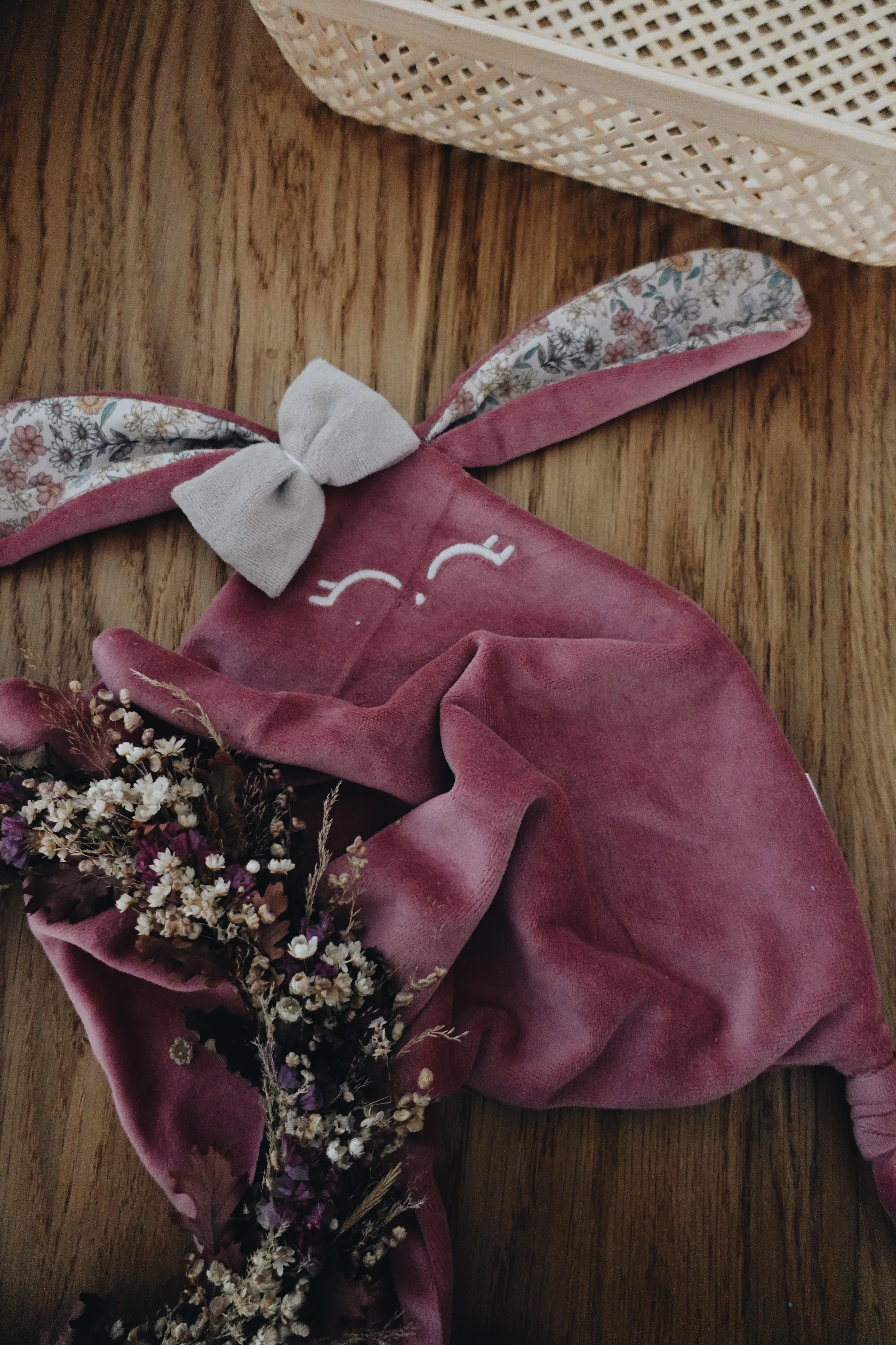 Doudou Velours Classique Noeuds - Fleurs des Champs