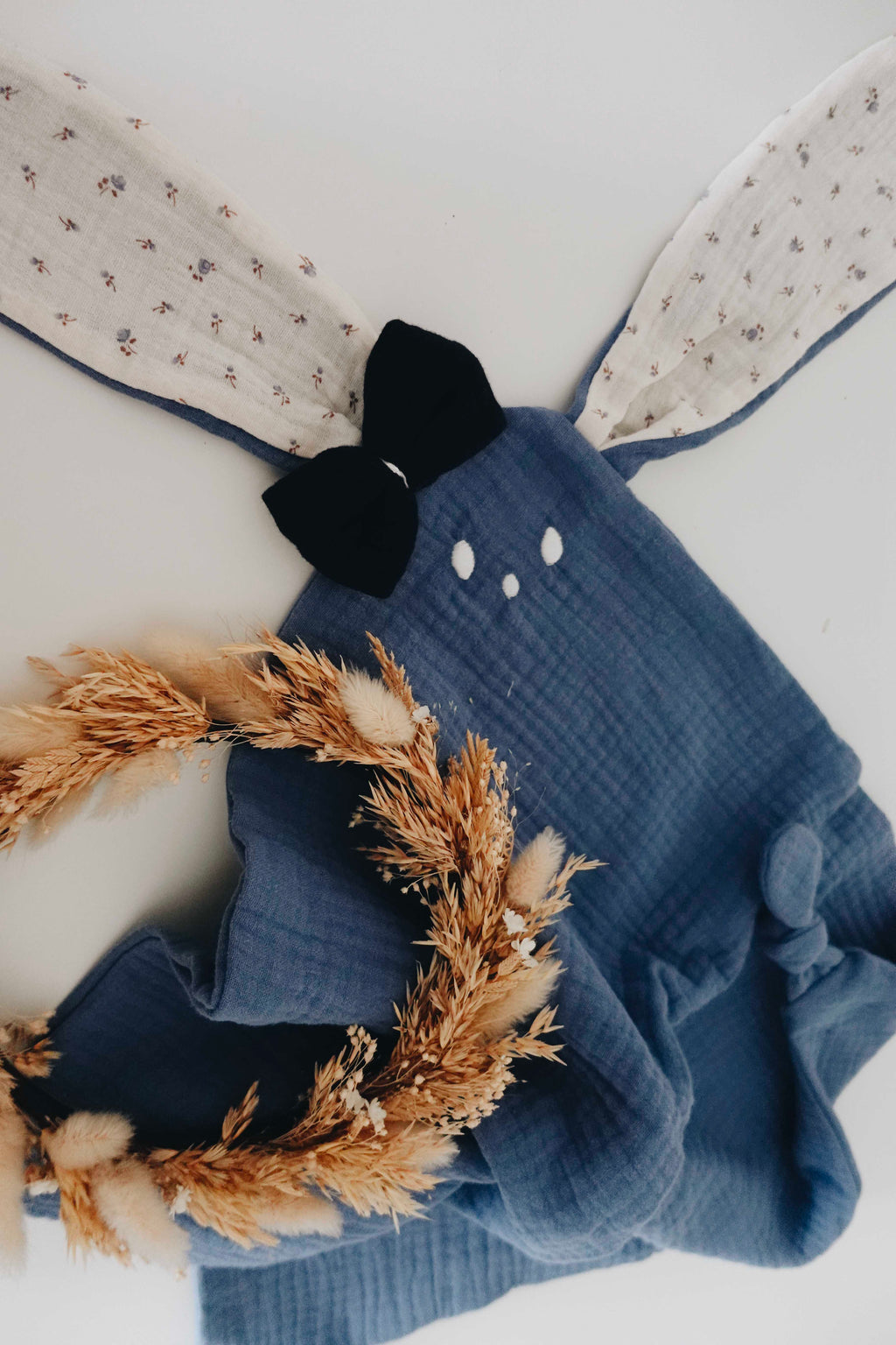 Doudou Lange Cocooning Noeuds - Blue Leaves