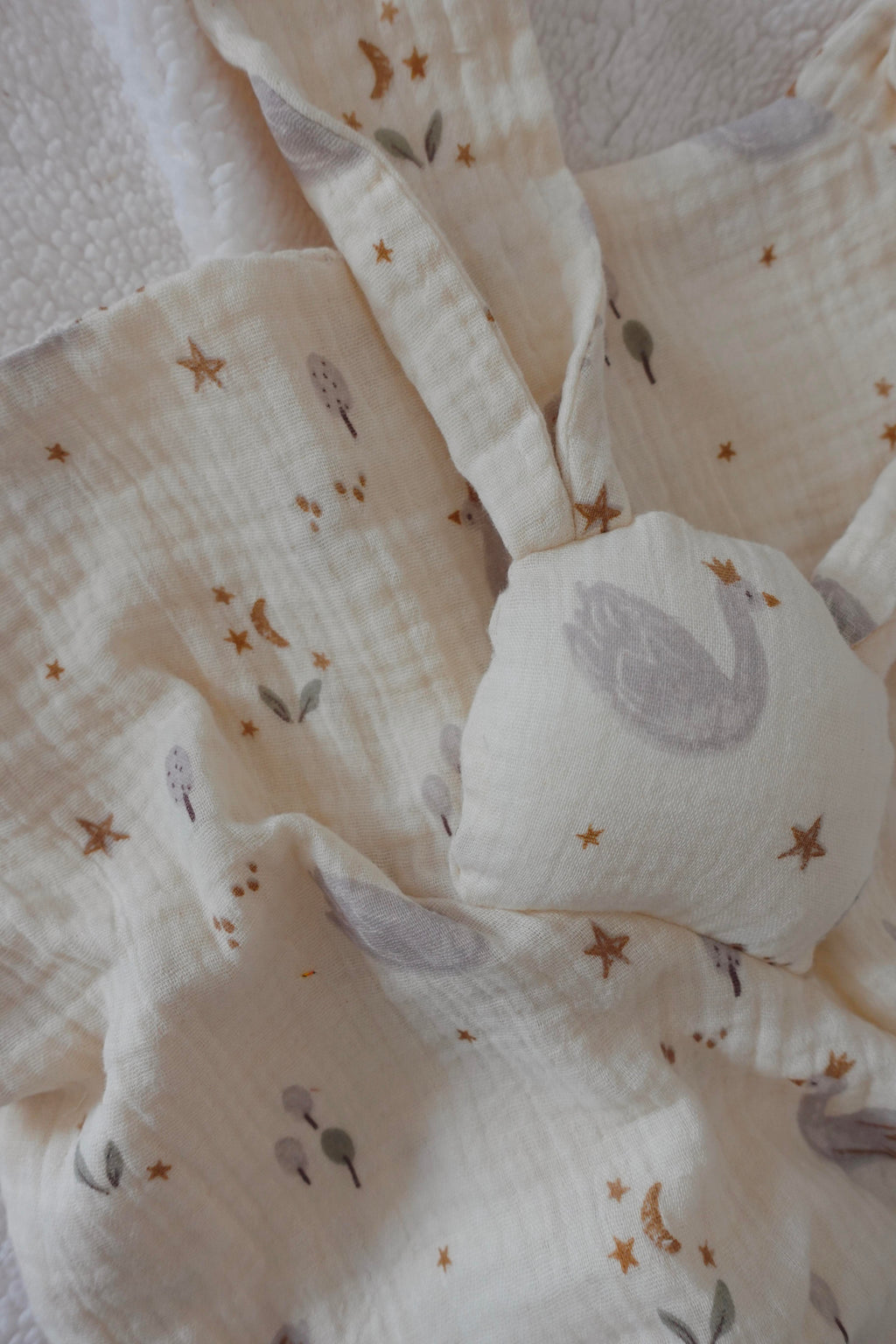 Doudou Lange Câlin Noeuds Pièce Unique - Soft Swan