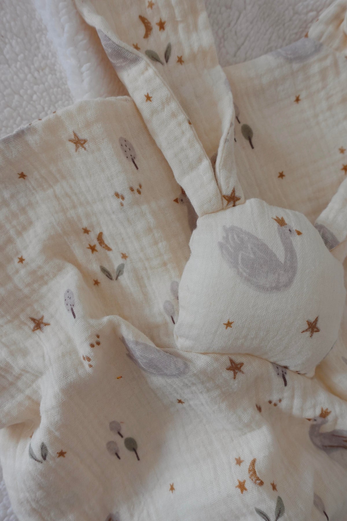 Doudou Lange Câlin Noeuds Pièce Unique - Soft Swan