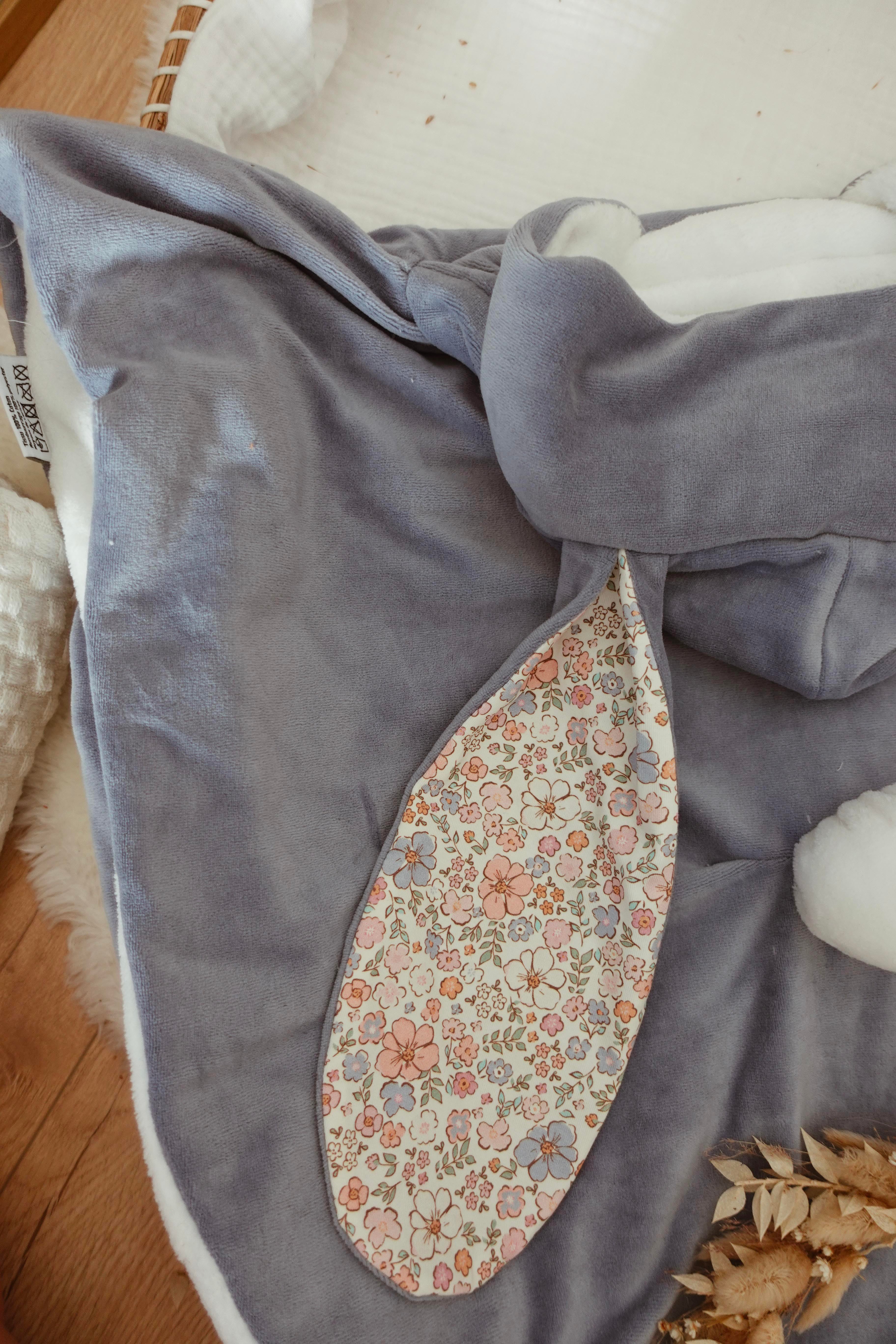 Poncho Velours - Blush et Pastel
