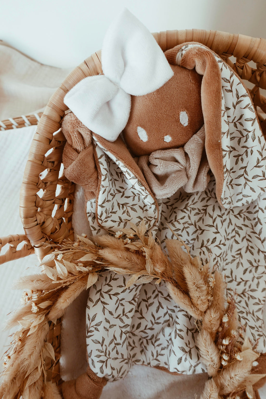 Doudou Velours Chouchou - Green Leaves