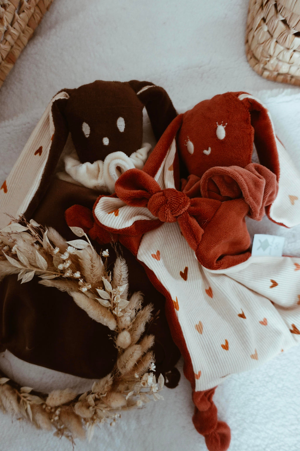 Doudou Chouchou Velours - Colorful Hearts
