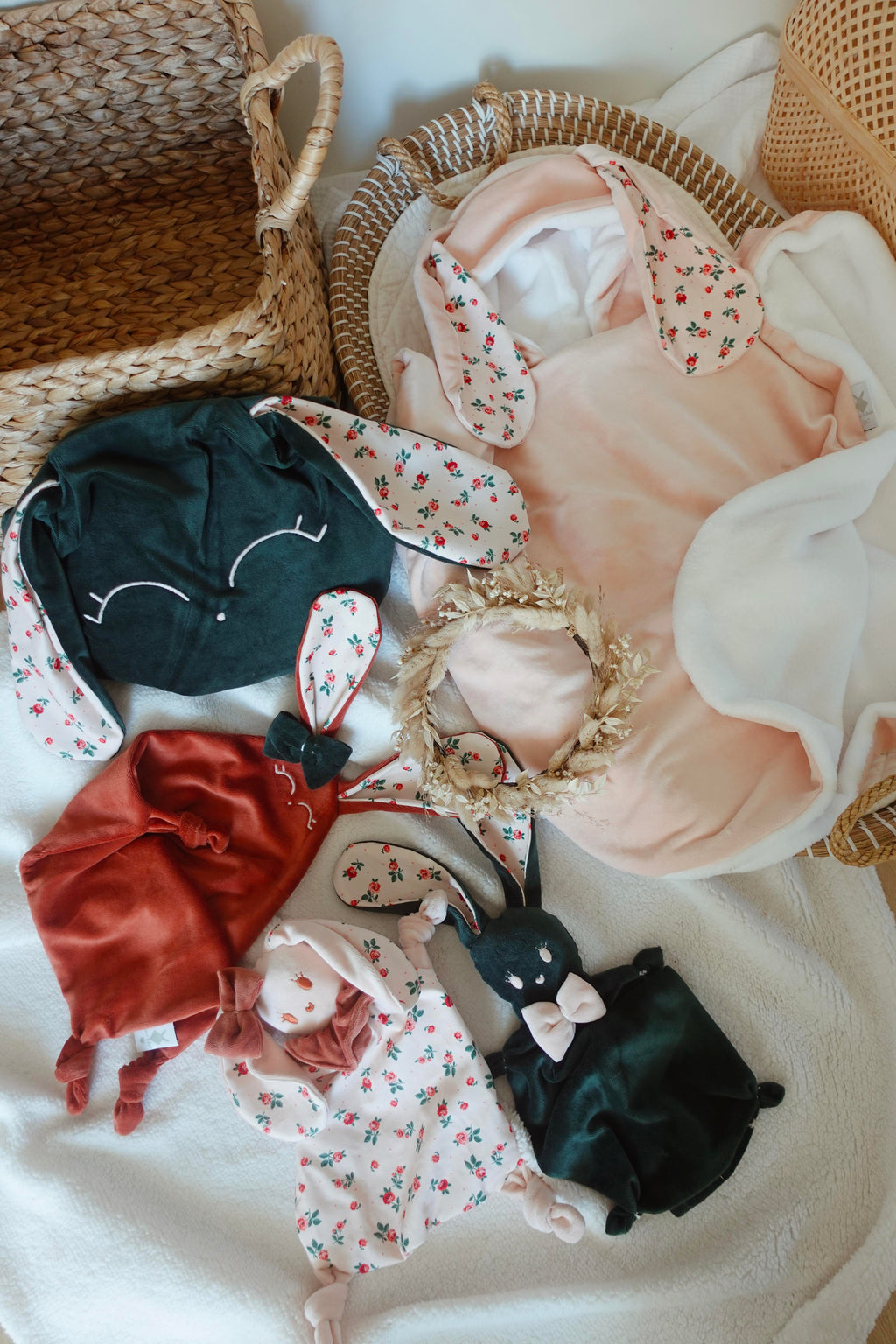 Bouillotte noyaux de cerise velours - Pink Roses