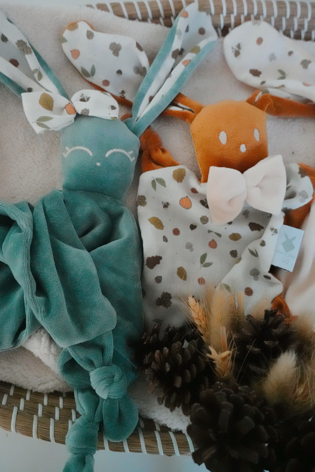 Doudou Velours Câlin Noeuds - Automne