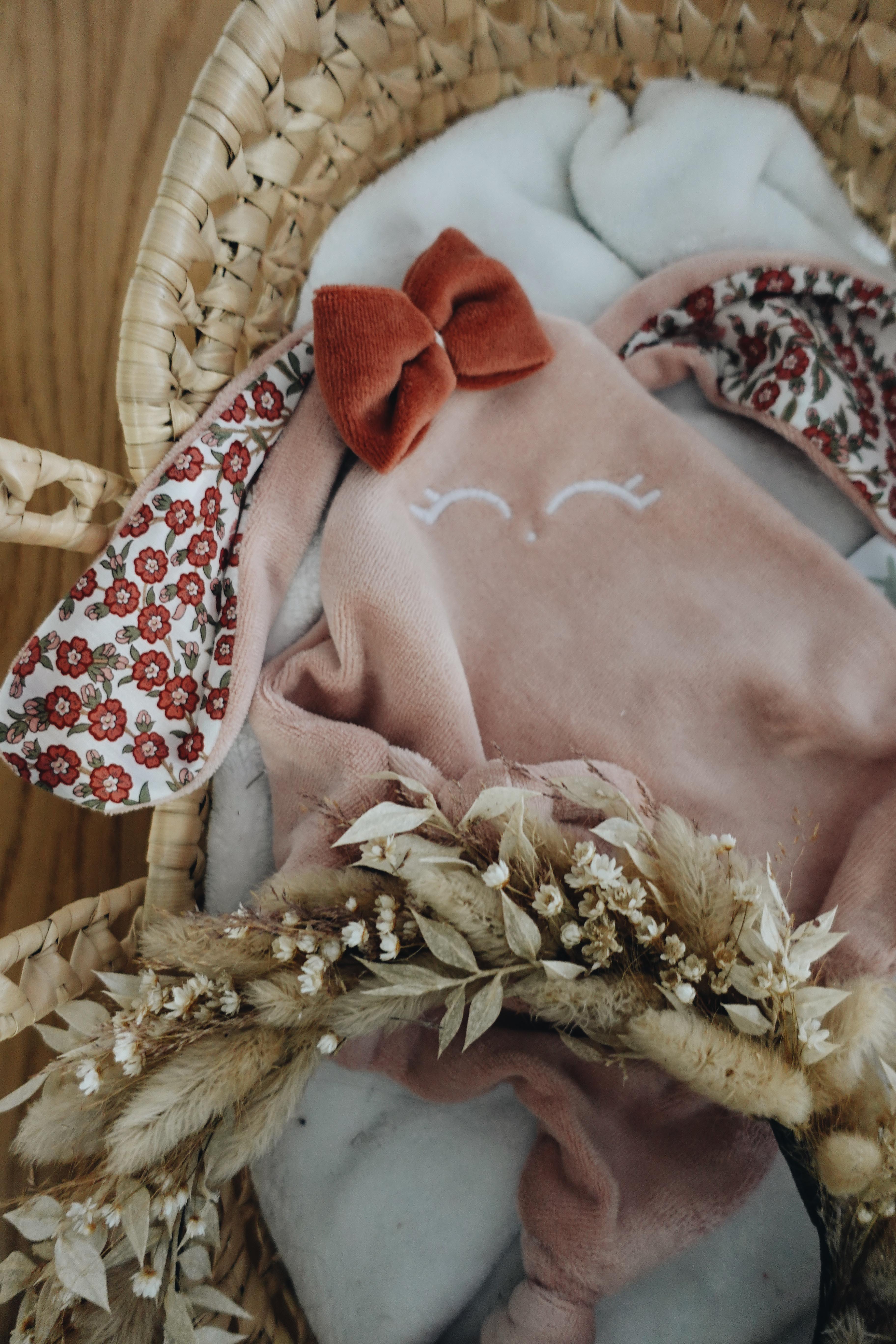 PROTOTYPE - Doudou Velours Mini Noeuds - Empress Brique