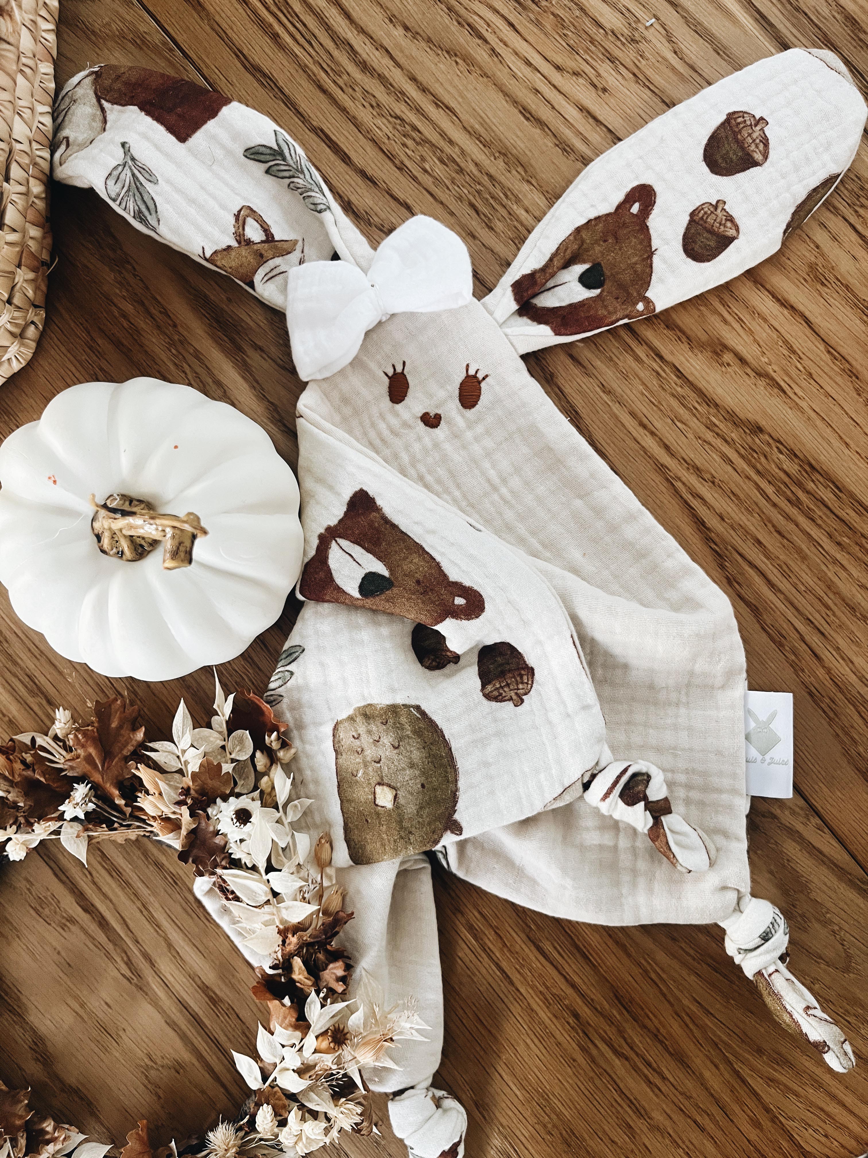 PROTOTYPE - Doudou lange Classique Noeuds - Cream