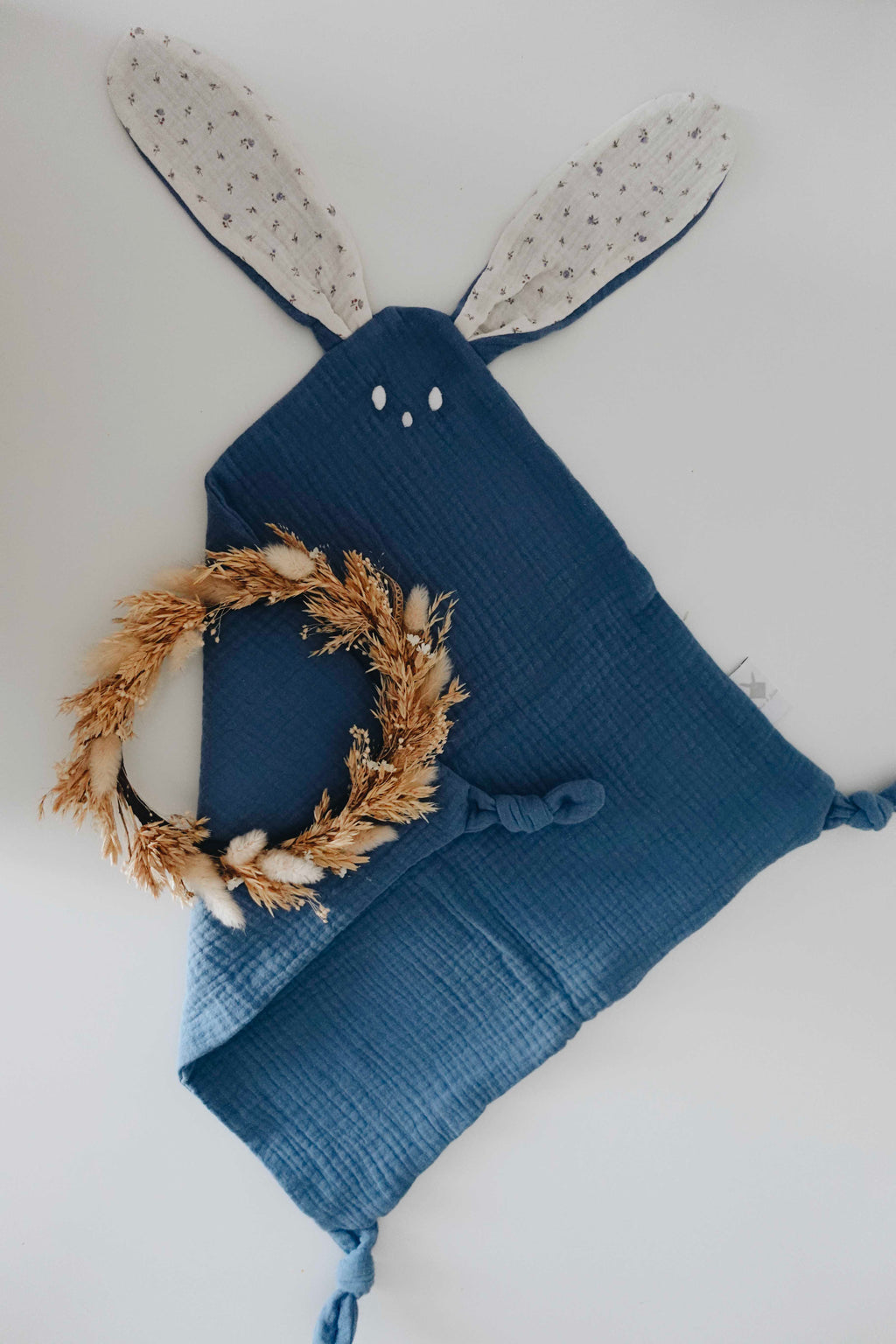 Doudou Lange Cocooning Noeuds - Blue Leaves