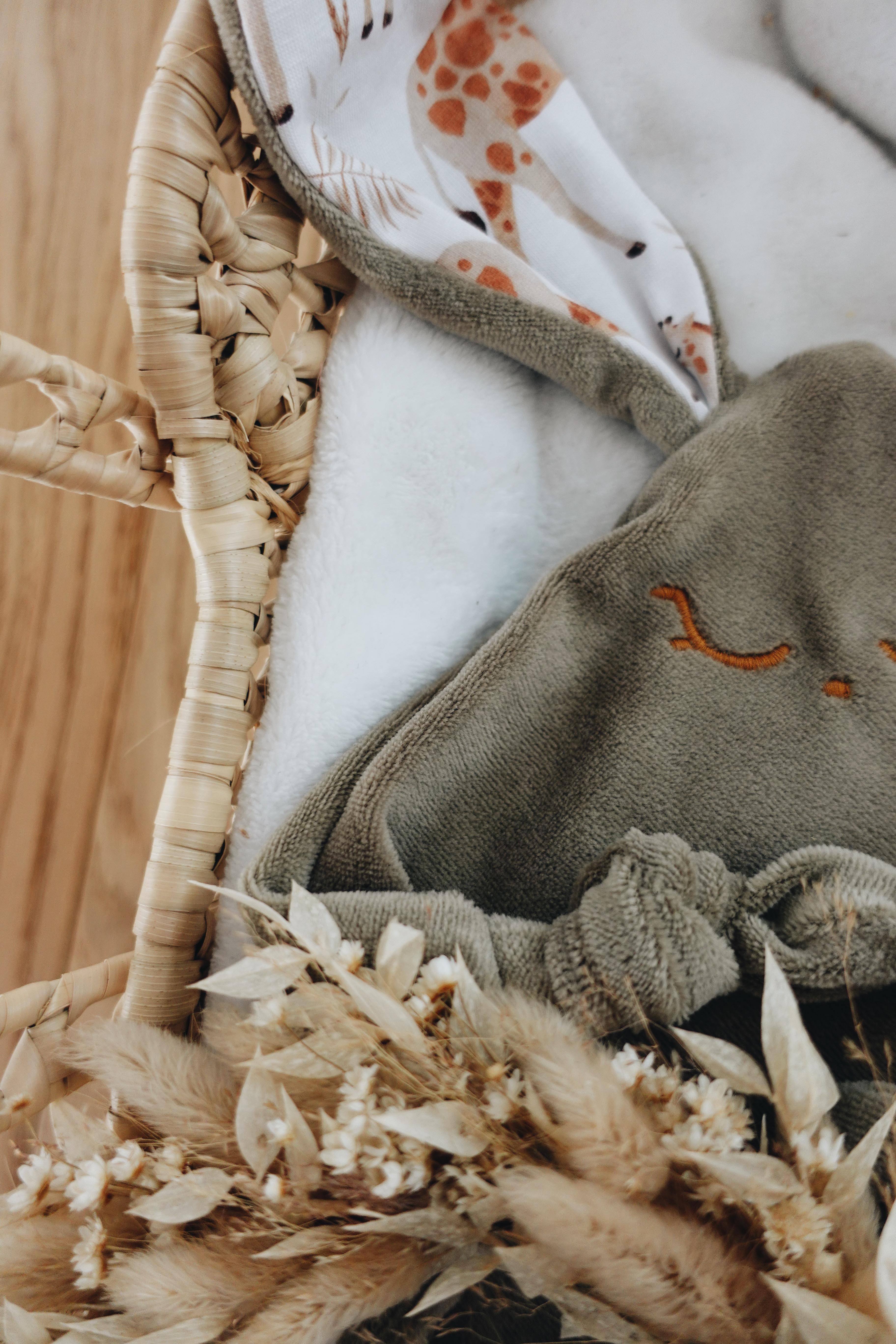 PROTOTYPE - Doudou Velours Mini Noeuds - Girafes