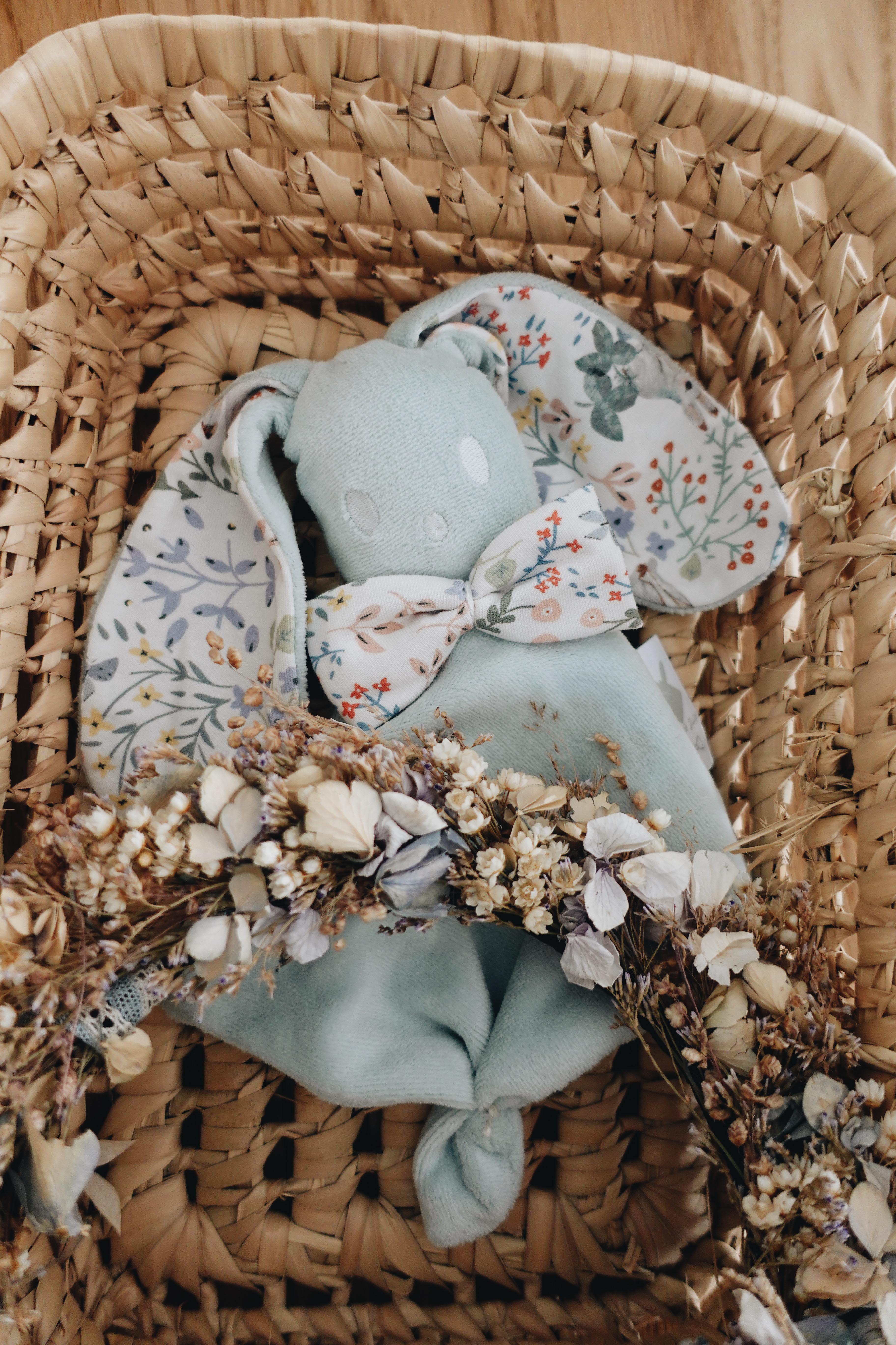 PROTOTYPE - Bébé Doudou Velours - Cottontails Blossom