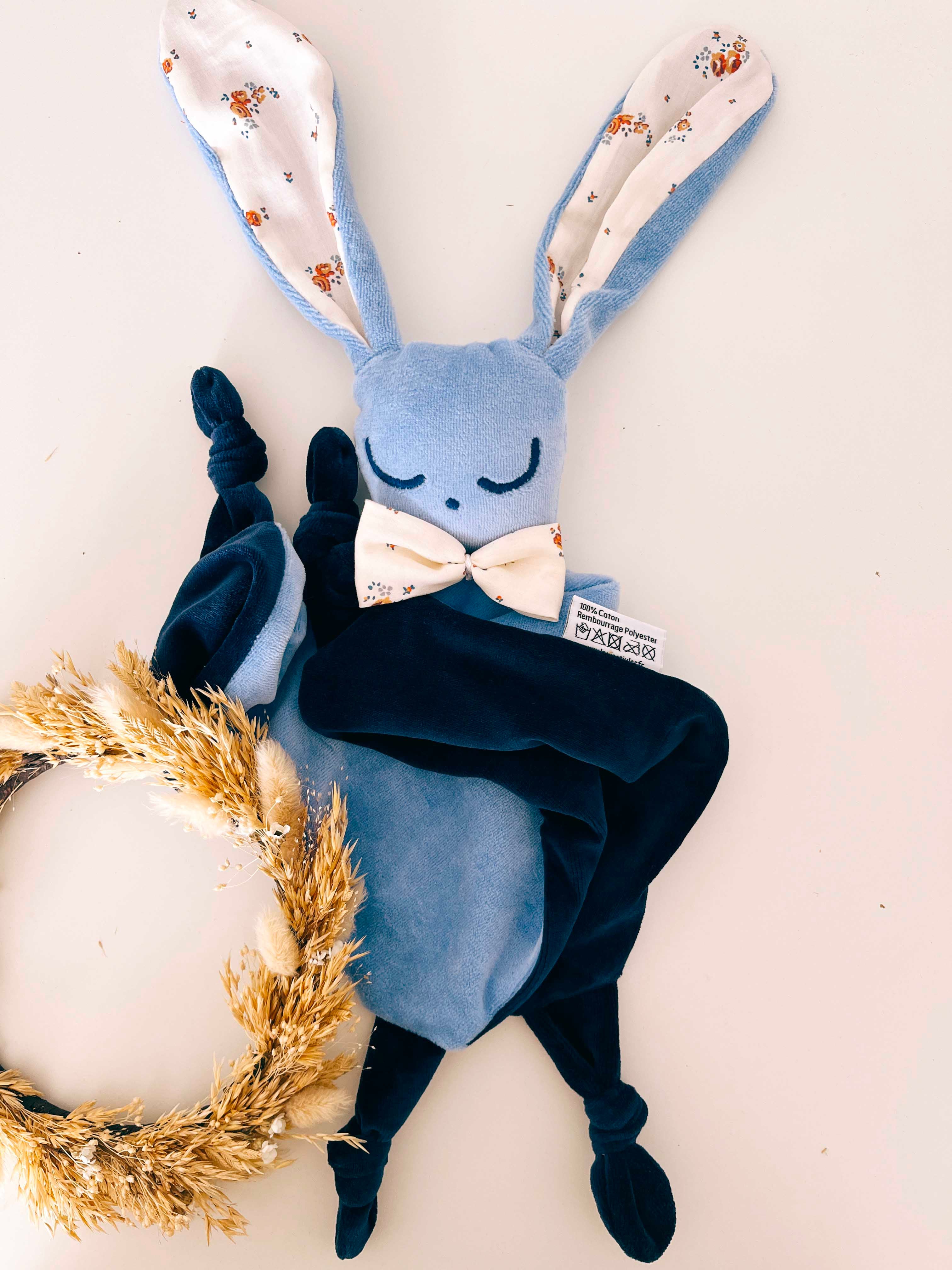 Doudou Velours Câlin Noeuds - Paulinette
