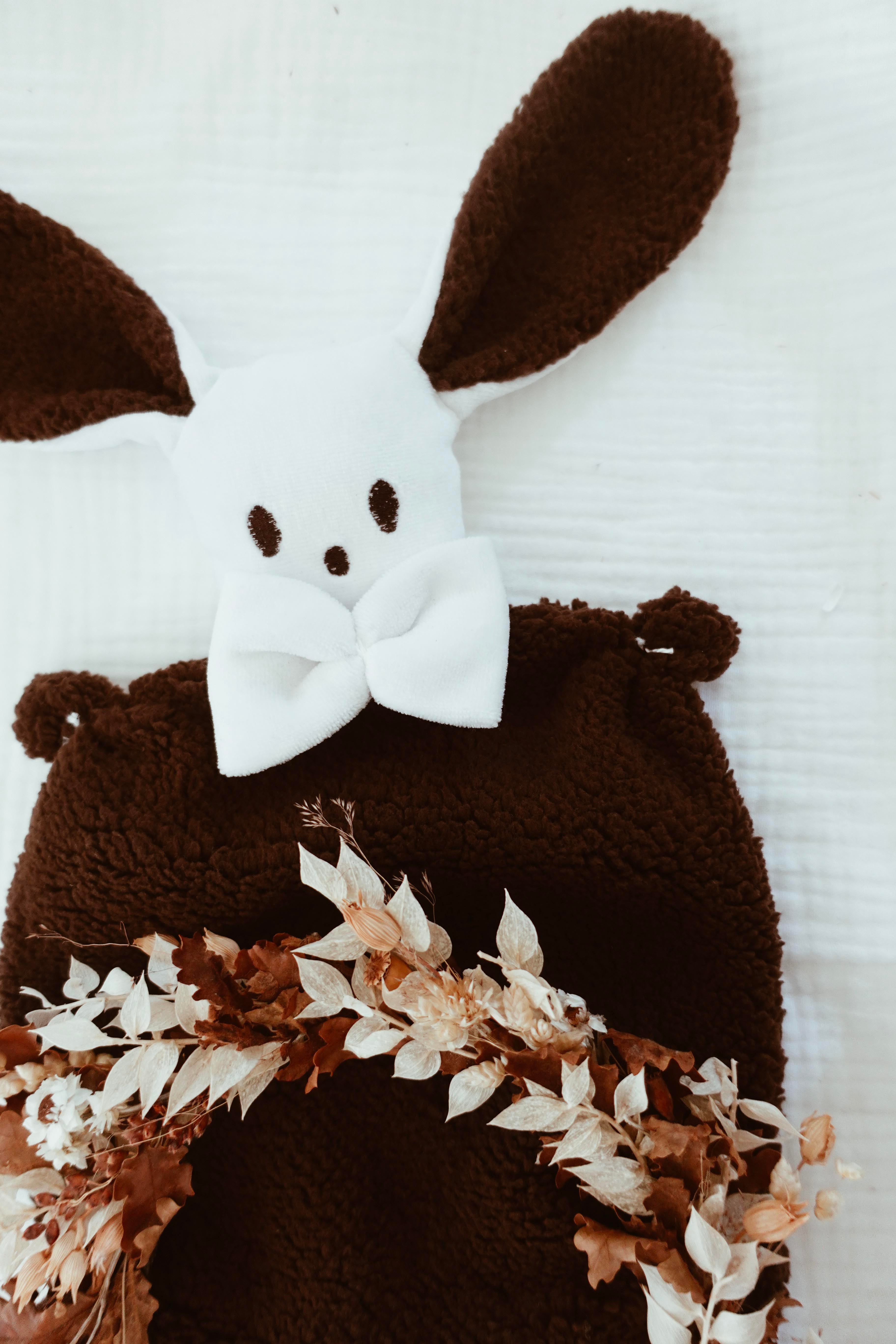 Bouillotte noyaux de cerise moumoute Pure - Épaisse Châtaigne