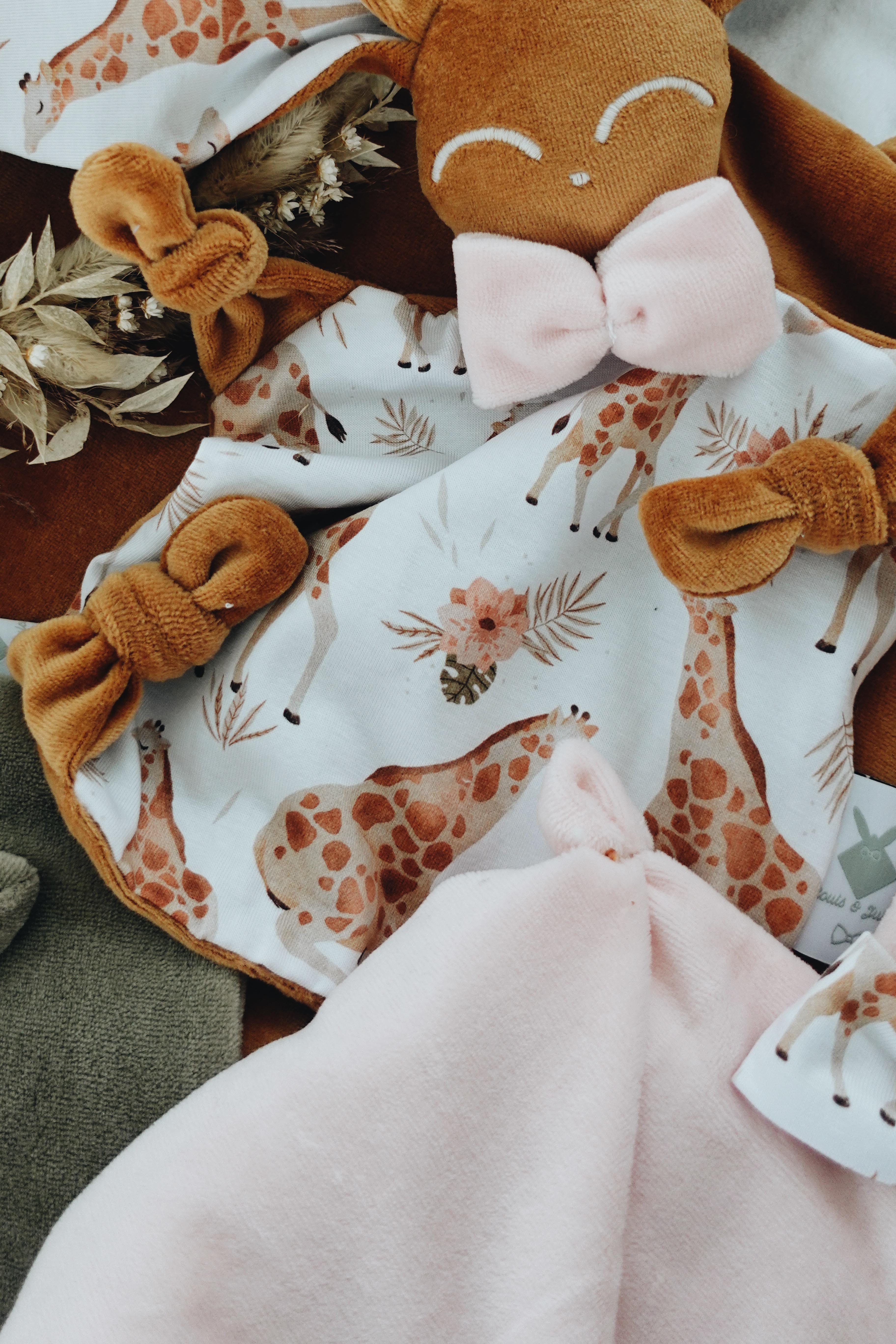 PROTOTYPE - Doudou Velours Chouchou - Girafes