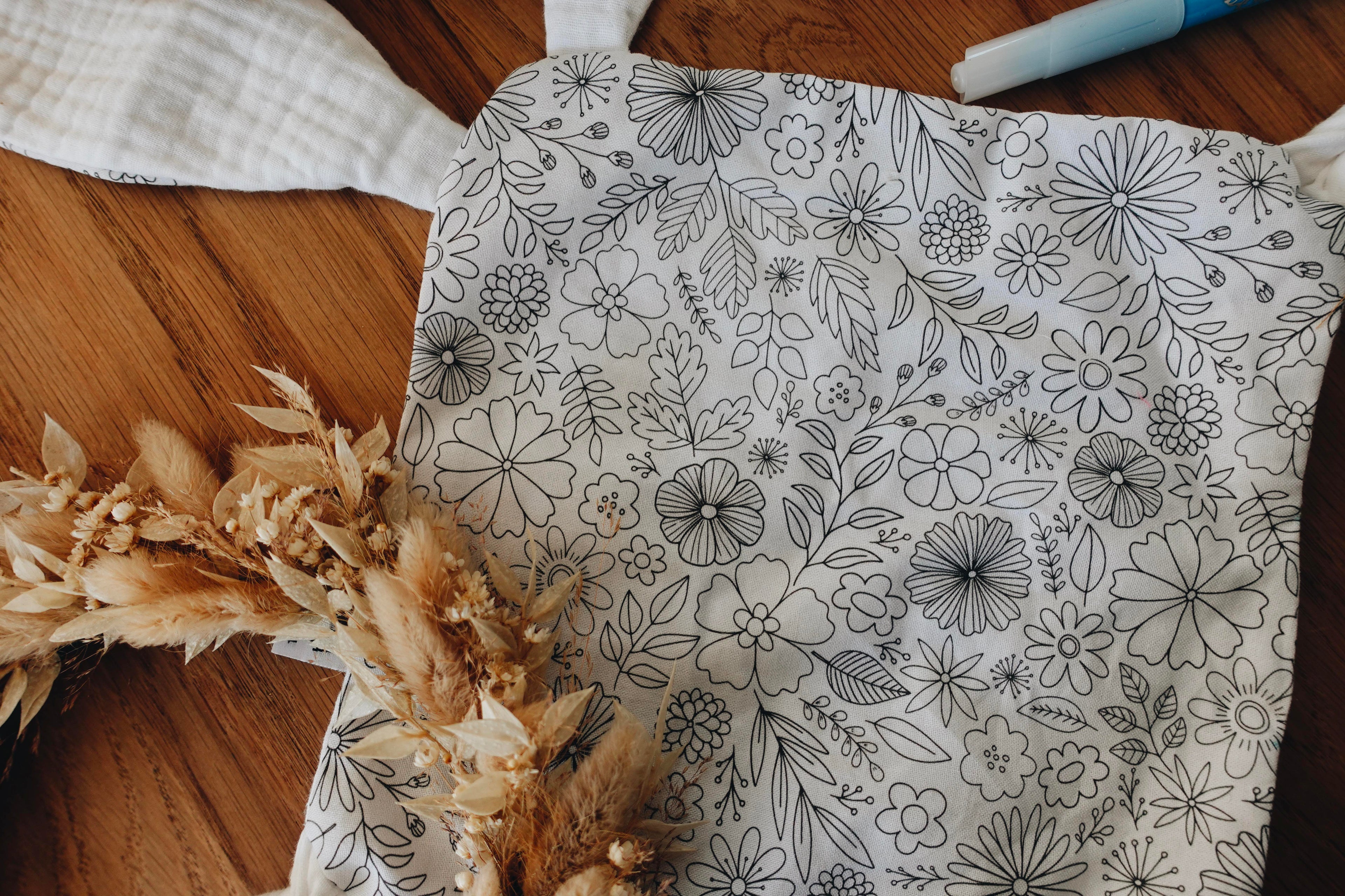 Doudou Lange Mini Noeuds - Coloriages Fleurs