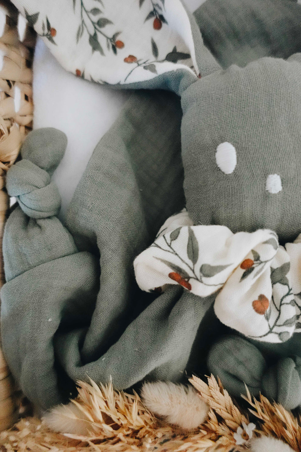 Doudou Lange Câlin Noeuds - Clémentines