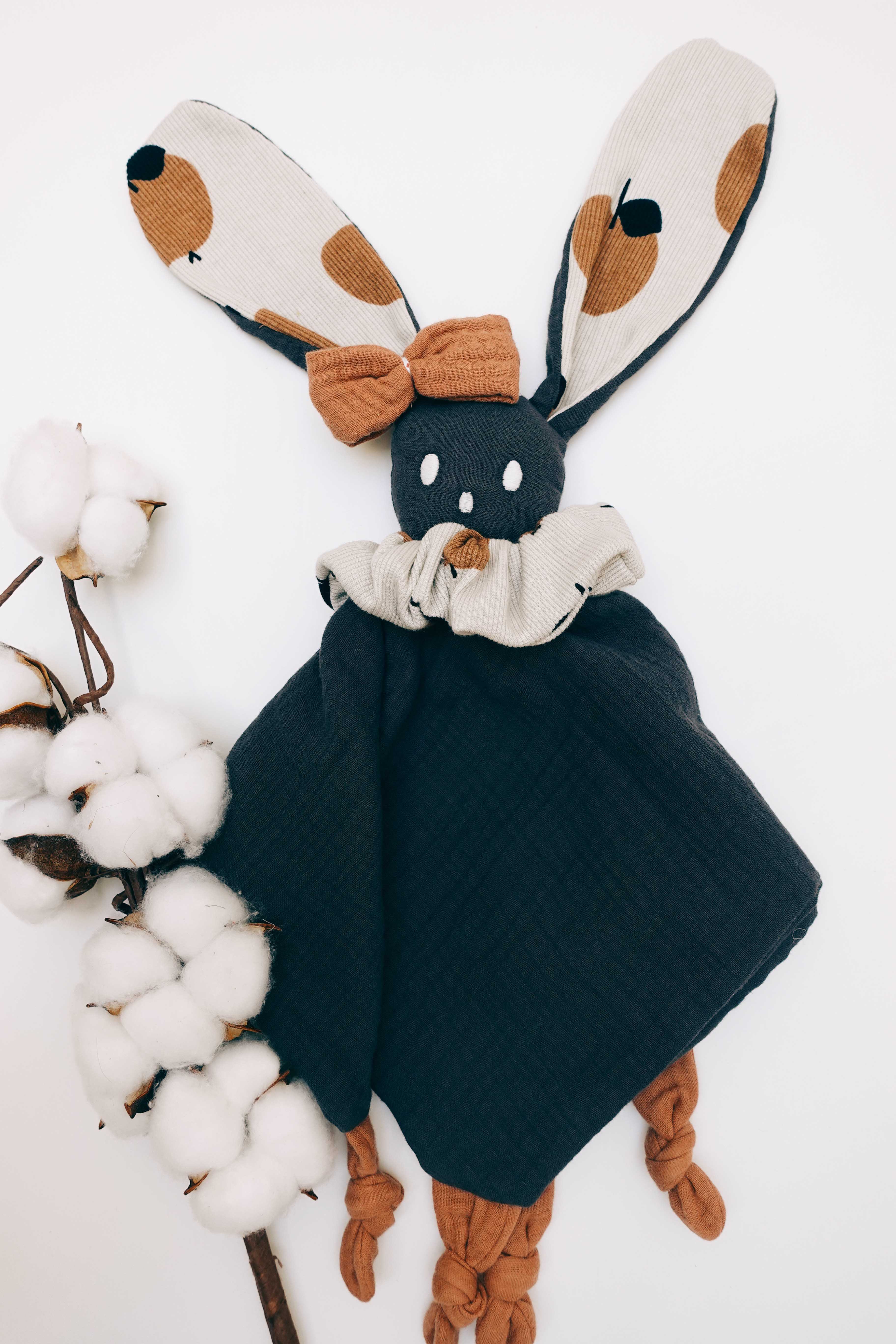 Doudou Lange Câlin avec noeuds - Apple