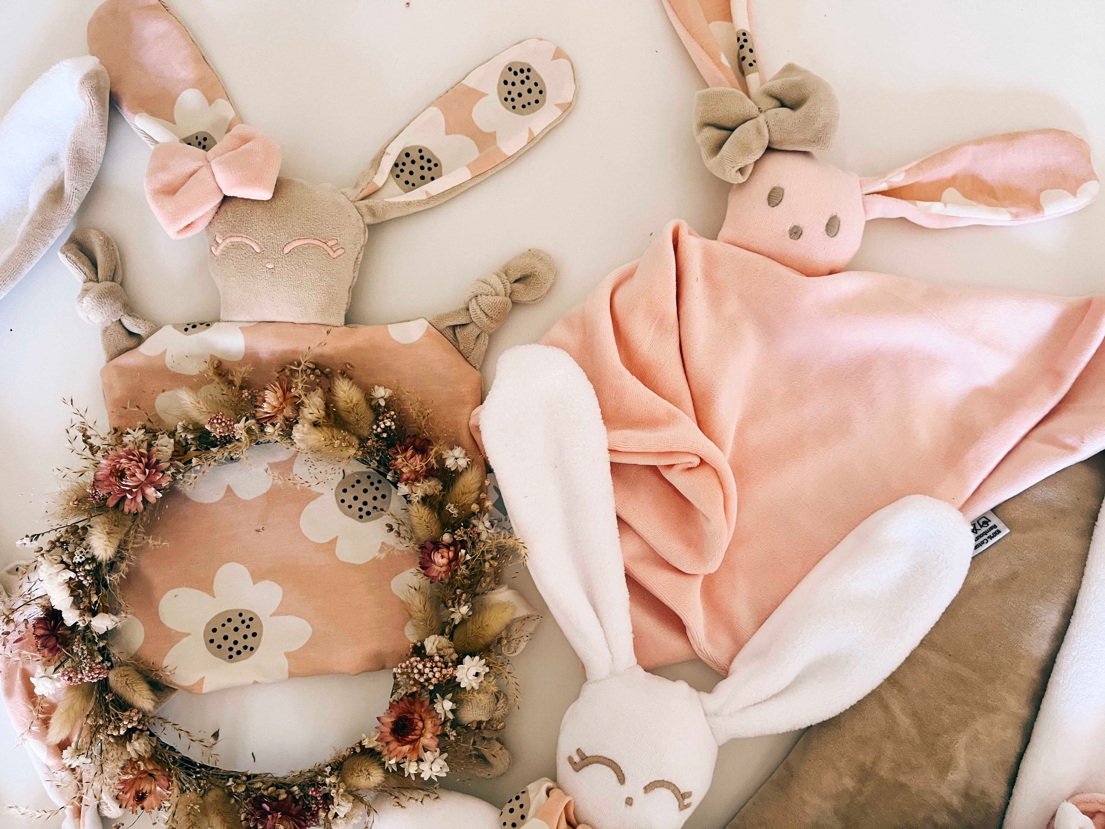 Doudou Velours Câlin - Bloom Bloom Pink