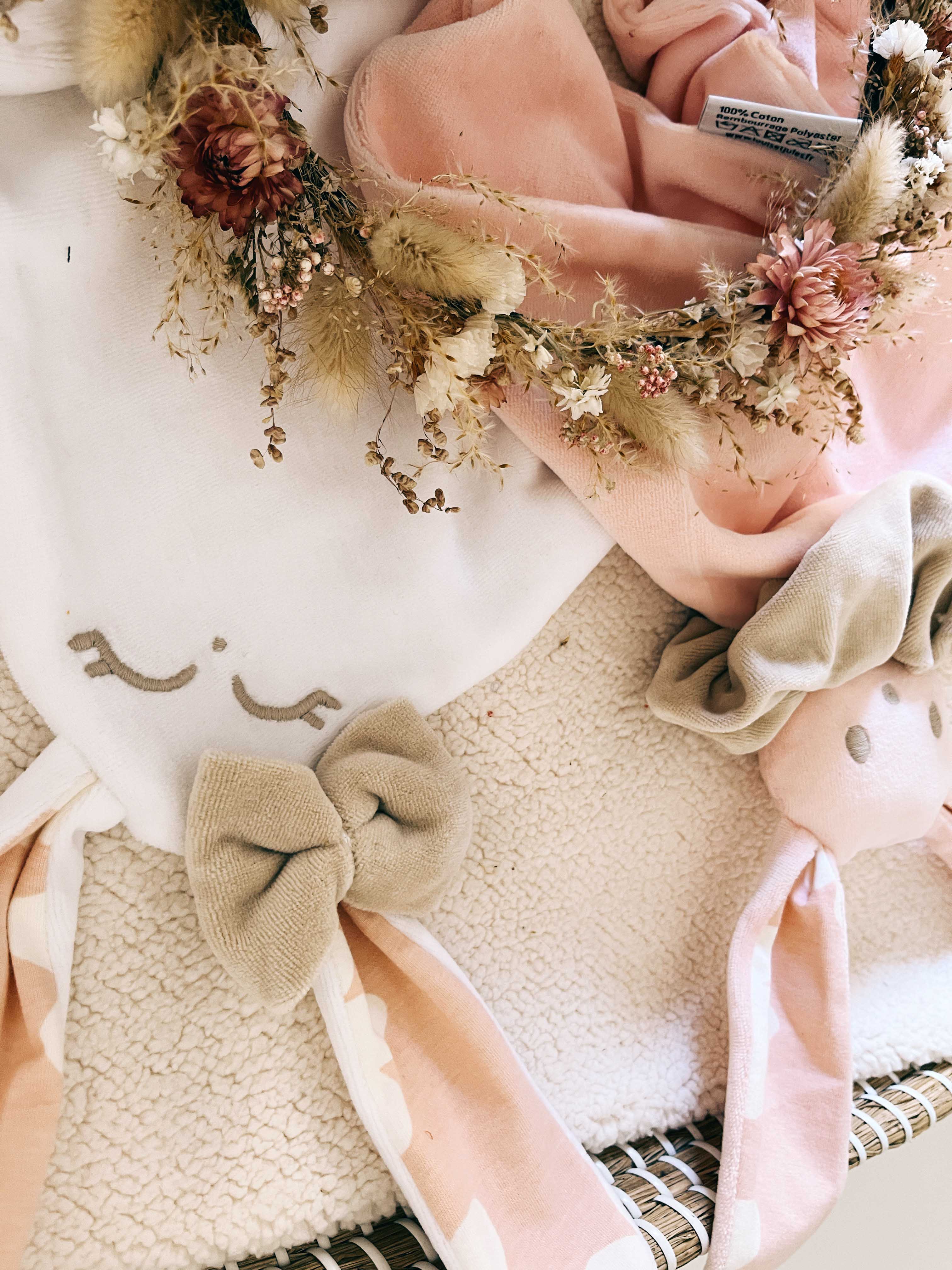 Doudou Velours Mini - Bloom Bloom Pink