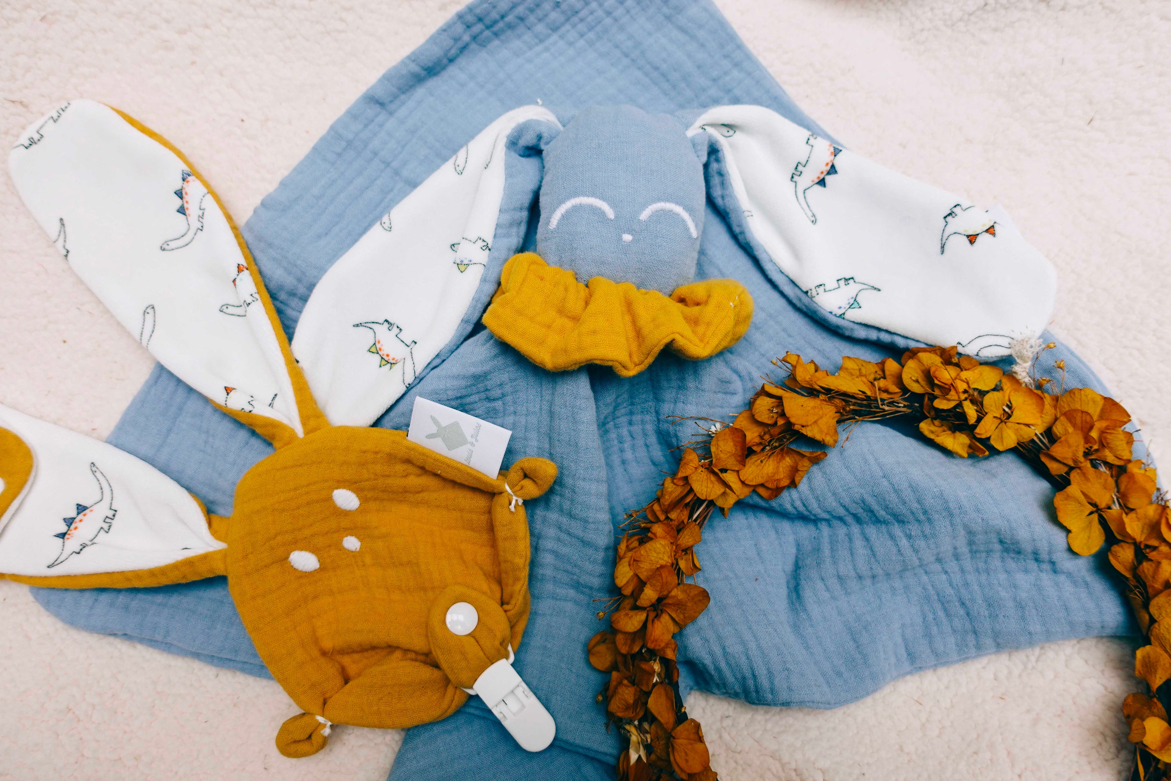 Doudou lange Câlin - Poppy Dino
