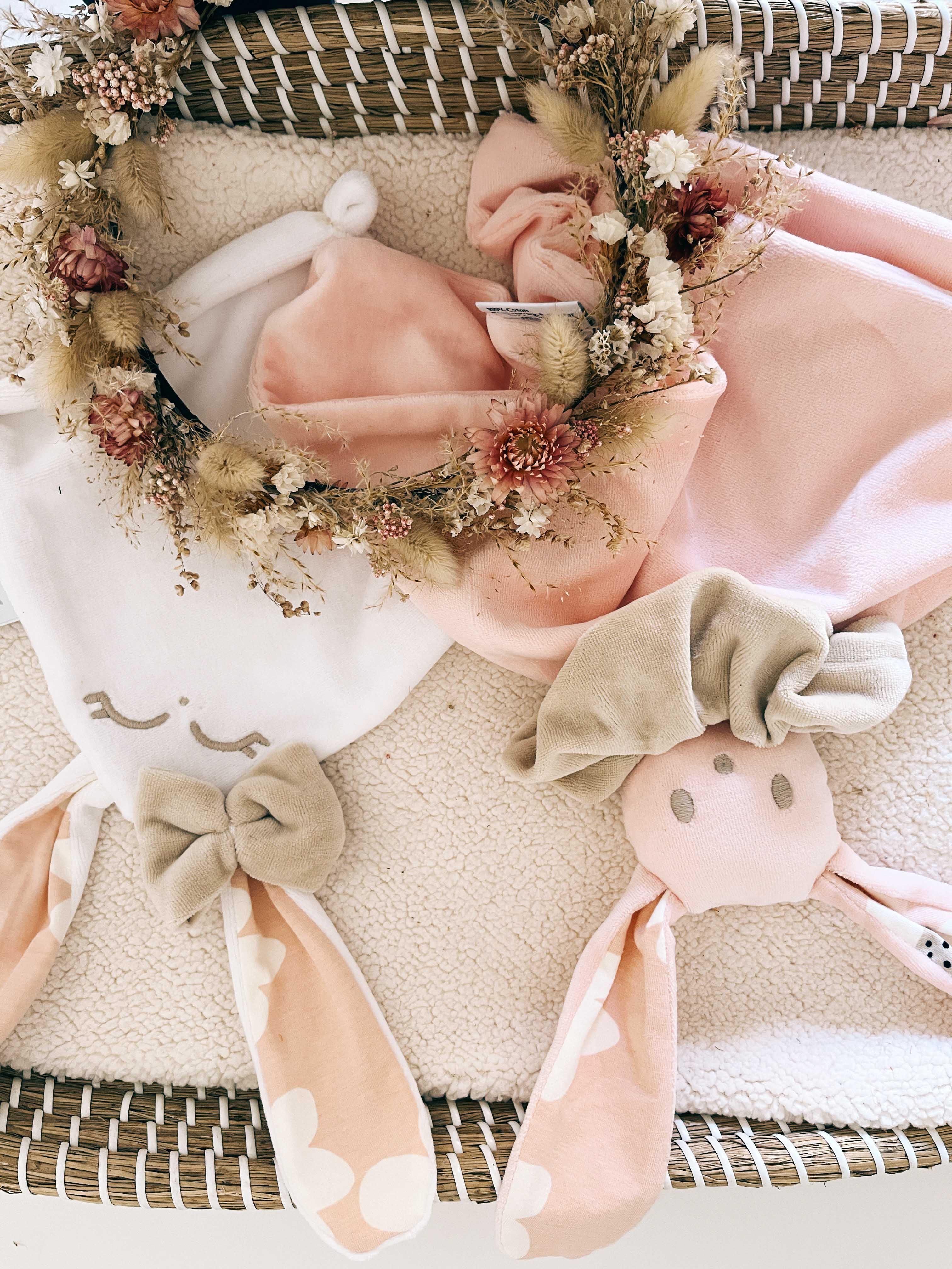 Doudou Velours Mini - Bloom Bloom Pink